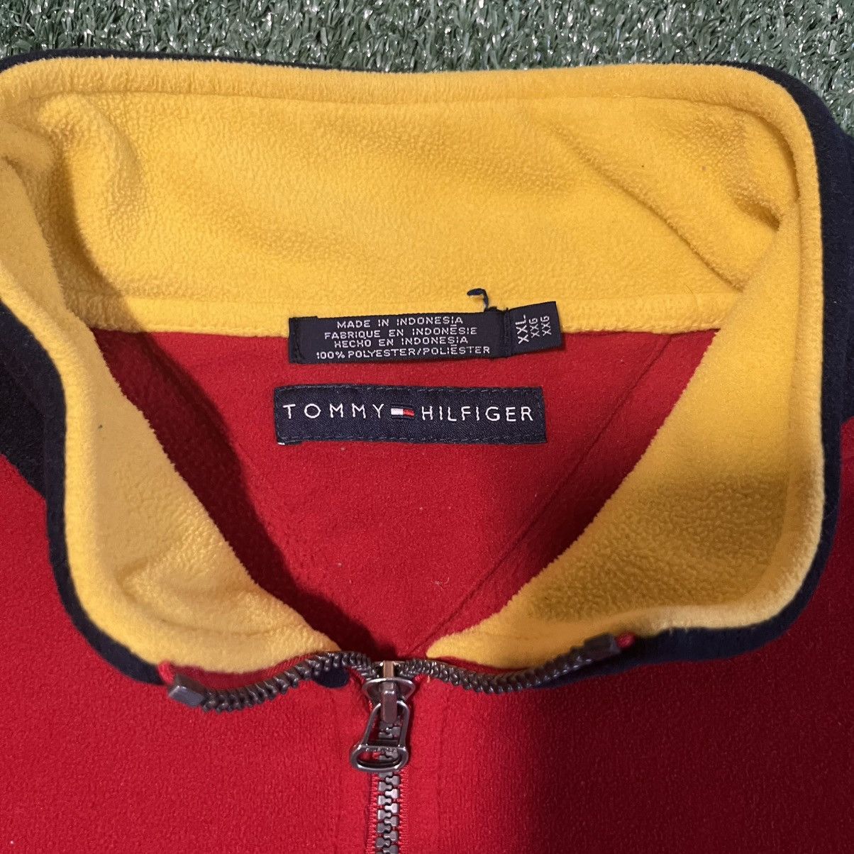 Tommy Hilfiger Vintage Fleece Red Tommy Hilfiger Collared Pullover Jacket Size US XXL / EU 58 / 5 - 4 Thumbnail