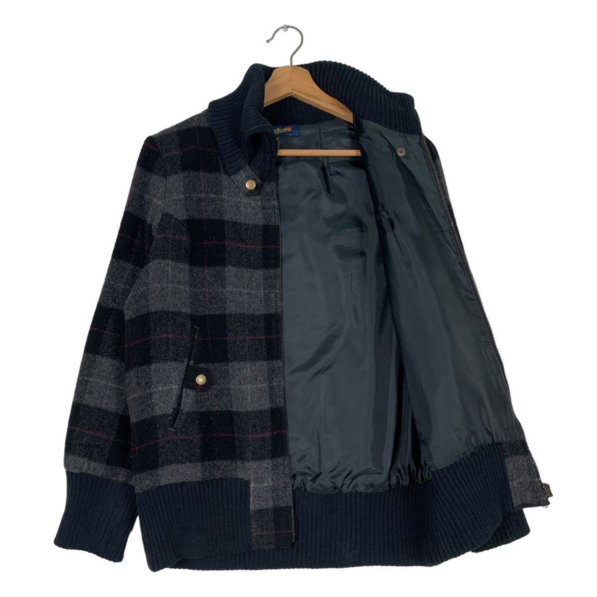 Japanese Brand NANHAITU GIGUE Checked Tartan Wool Jacket #0640-C30 Size US M / EU 48-50 / 2 - 9 Thumbnail