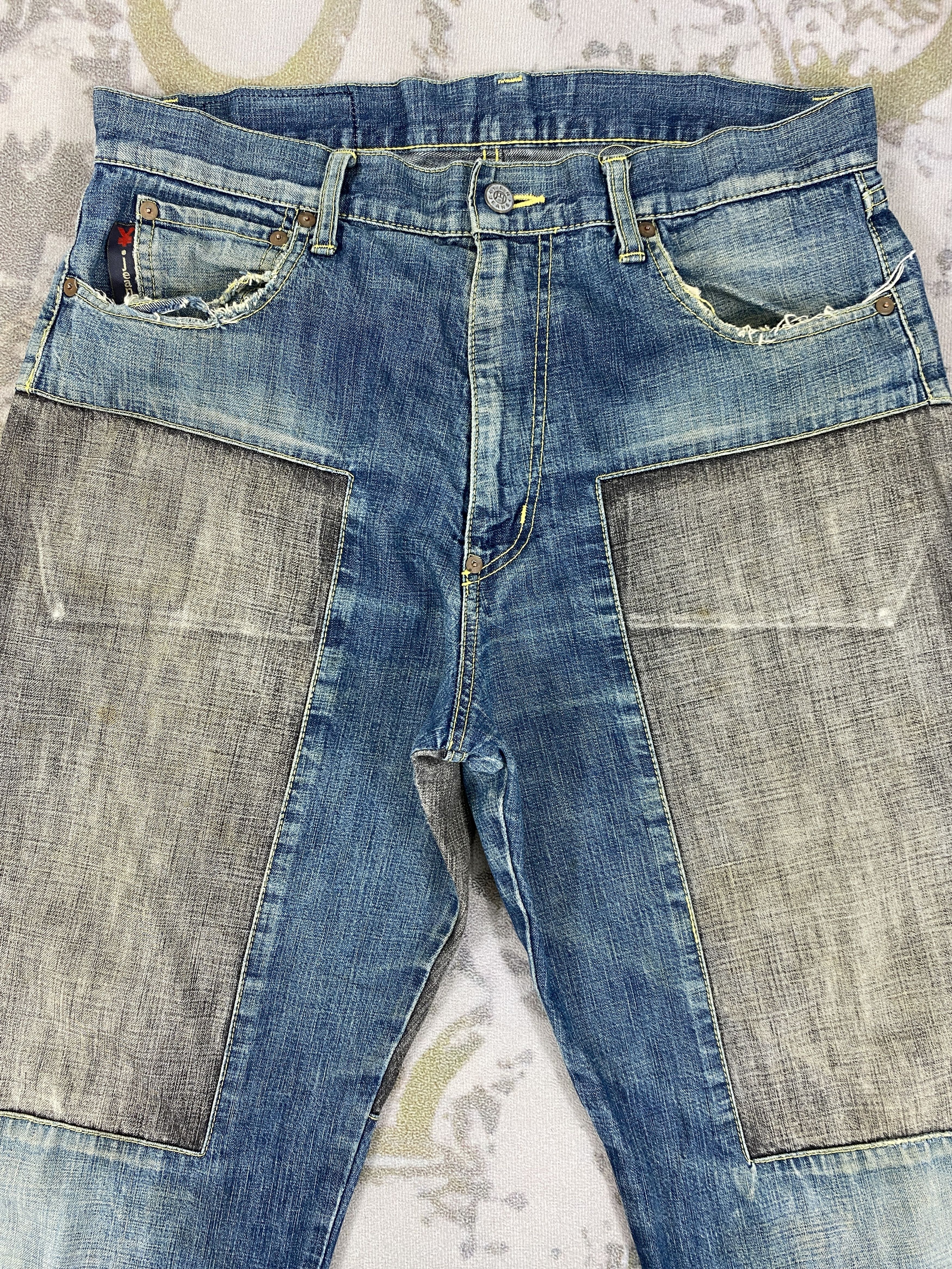 Hysteric Glamour Vintage Yen Jeans Patchwork Baggy 34x30.5 Denim- JN3576 Size US 34 / EU 50 - 3 Thumbnail