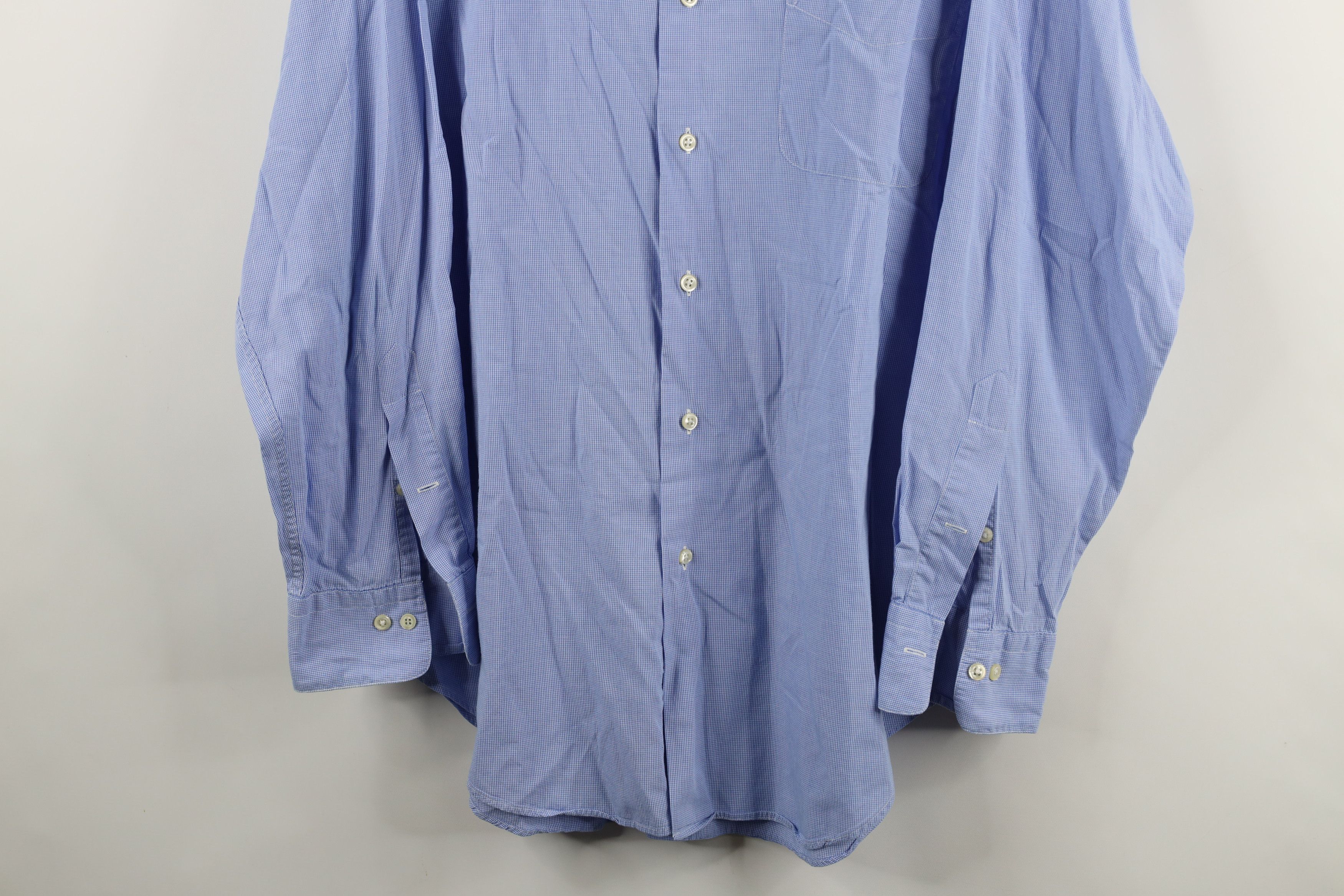 Ralph Lauren × Vintage Vintage Ralph Lauren Micro Collared Button Shirt Blue Cotton Size US M / EU 48-50 / 2 - 3 Thumbnail