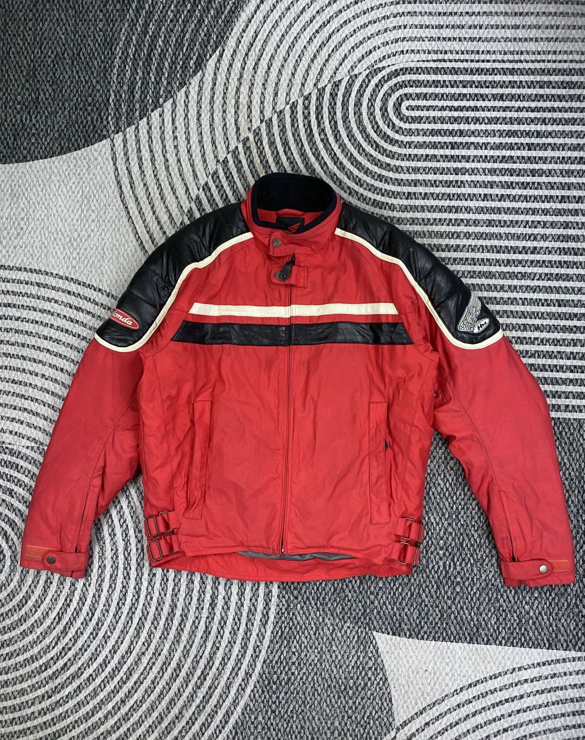 Honda Vintage Honda Red And Black Leater Motorcycle Riding Jacket Size US L / EU 52-54 / 3 - 2 Thumbnail
