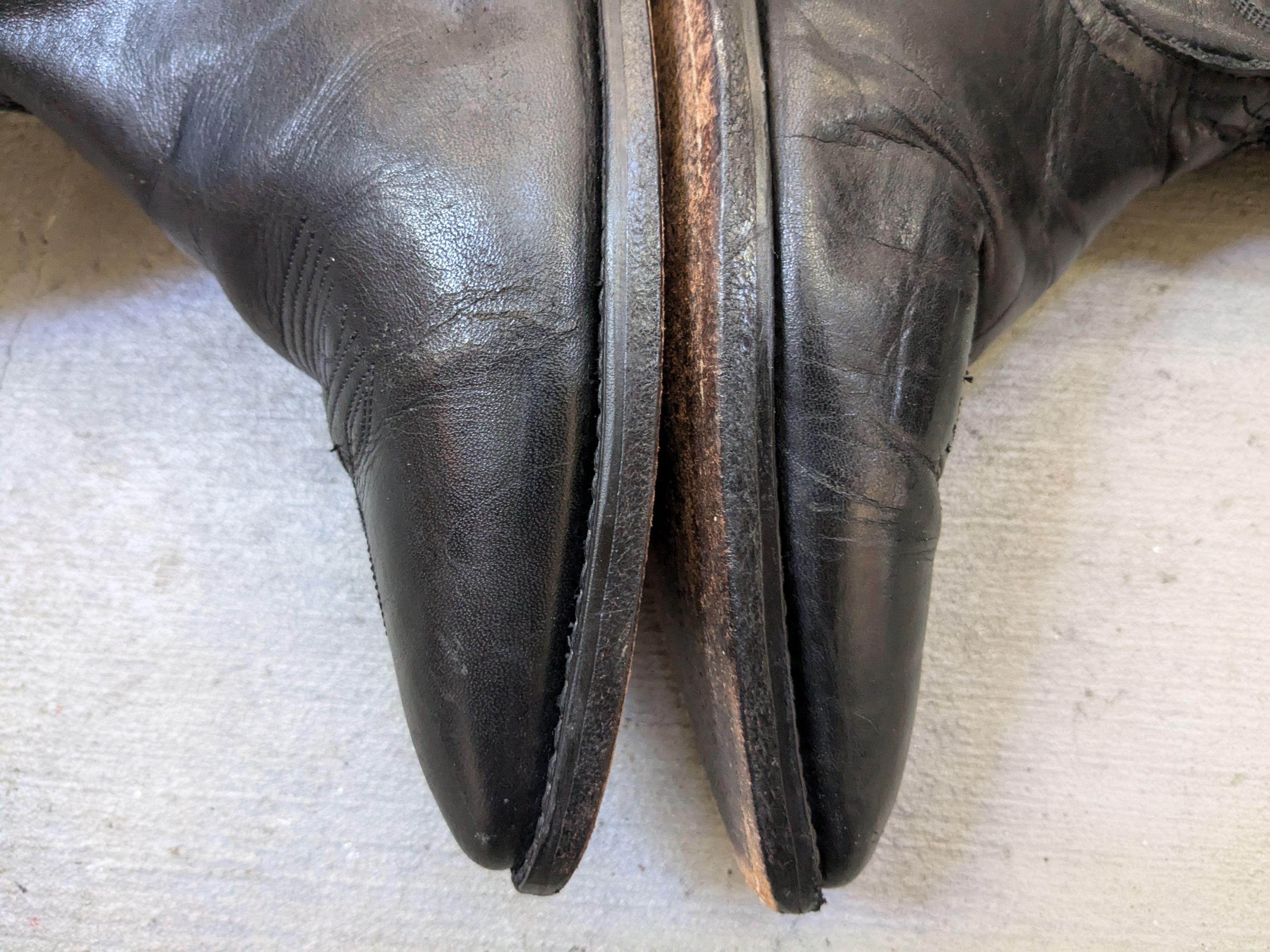 Genuine Leather Vintage Code West Cowboy Boots 10.5 Black Leather USA Size US 10.5 / EU 43-44 - 5 Thumbnail