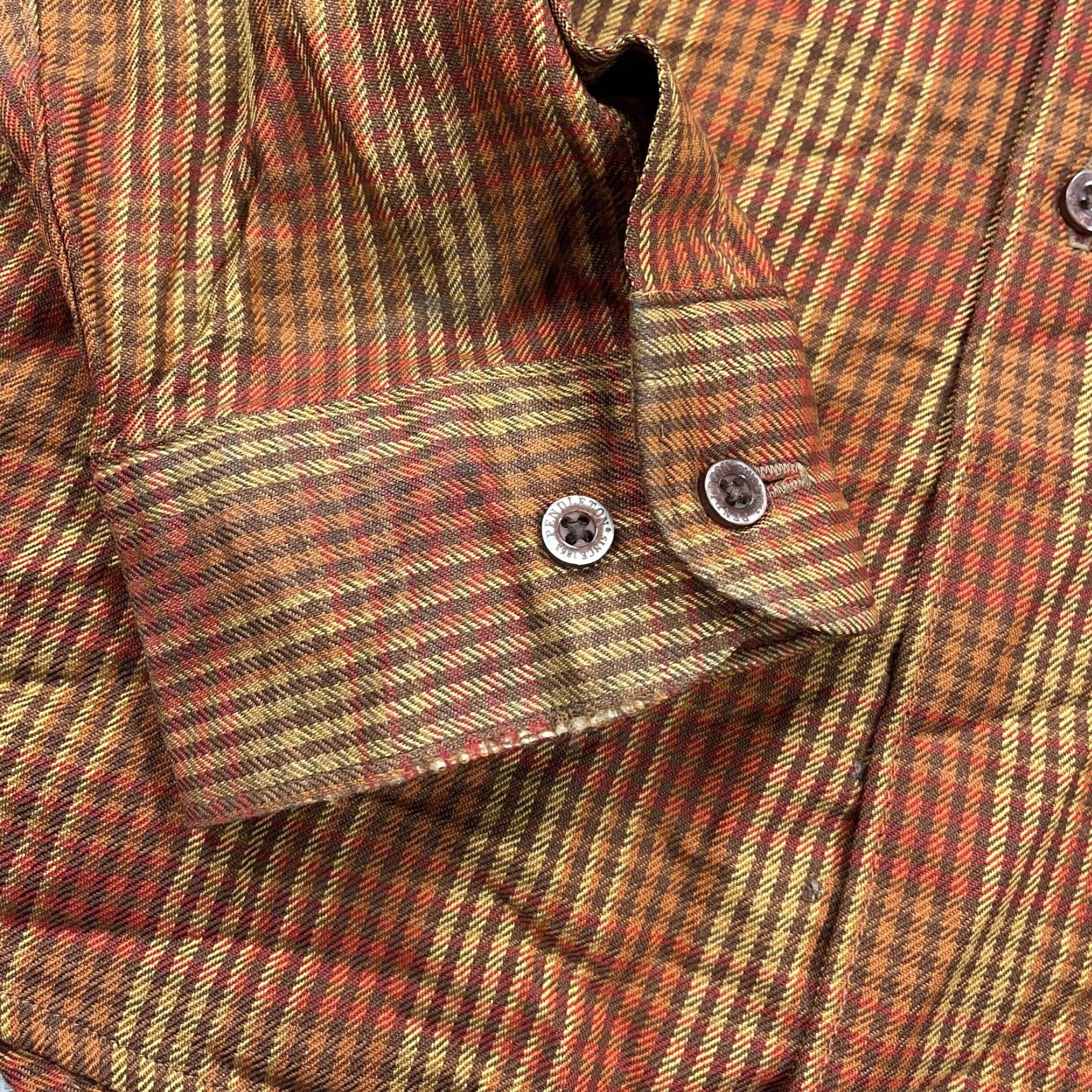 Pendleton VINTAGE Pendleton Shirt Mens XL Orange Plaid Pockets 100% Wool USA 90s Size US XL / EU 56 / 4 - 5 Thumbnail