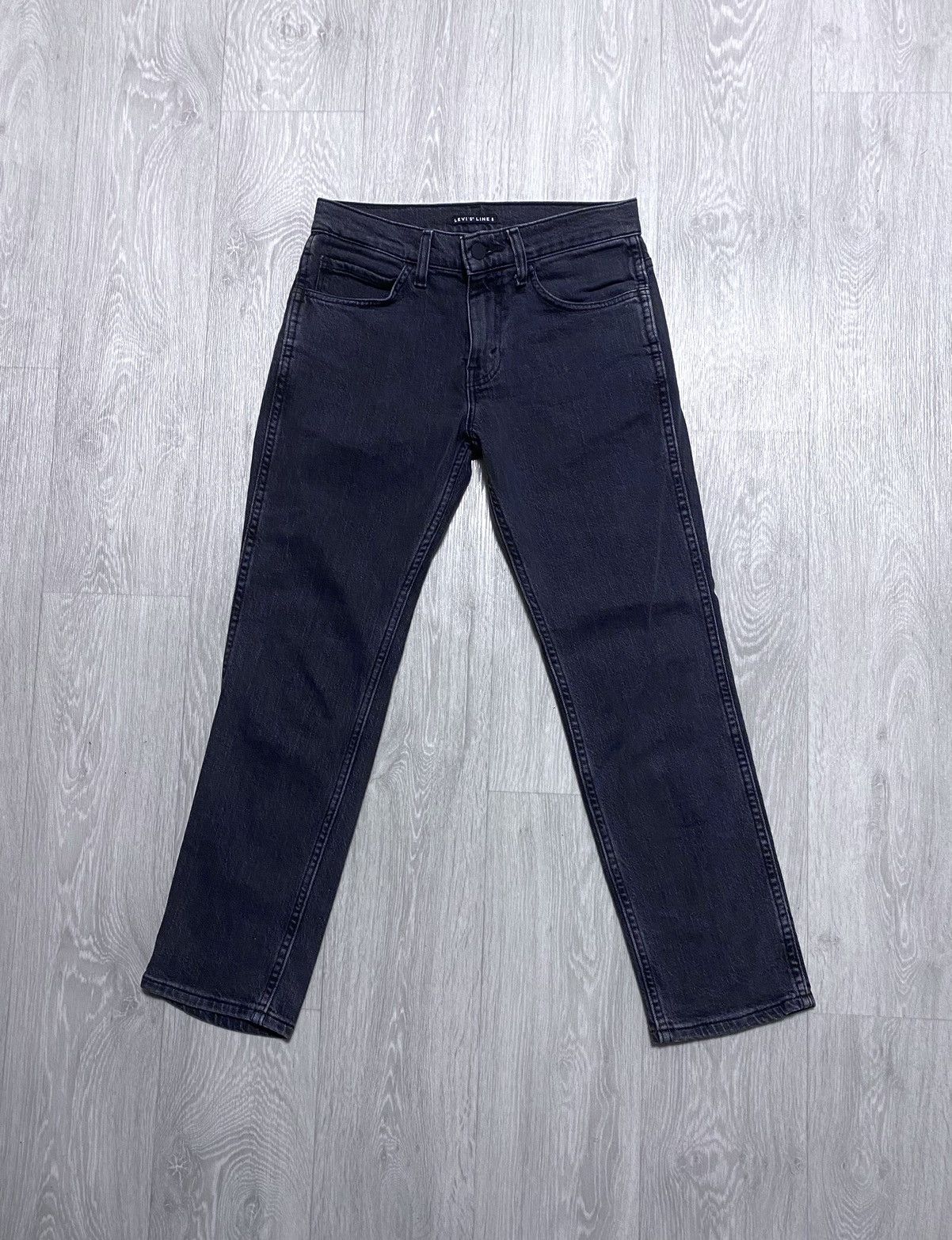 Levi's Made & Crafted Levi’s Line 8 Graphite Black Washed Cropped Jeans Denim Mom Size 28" / US 6 / IT 42 - 2 Thumbnail