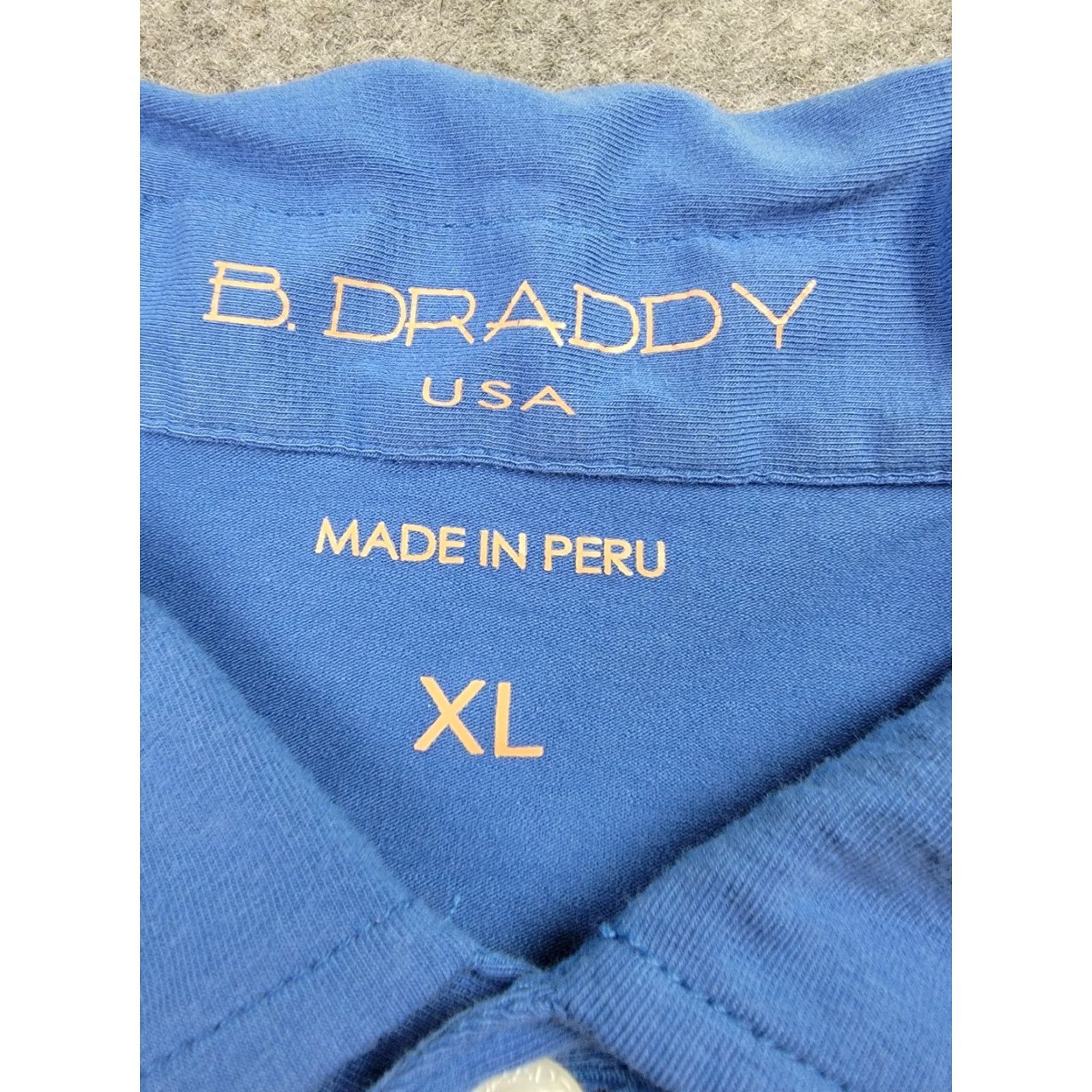 Vintage B. Draddy Golf Polo Shirt Mens XL Blue Short Sleeve Embroidered Casual Sports Size US XL / EU 56 / 4 - 3 Thumbnail