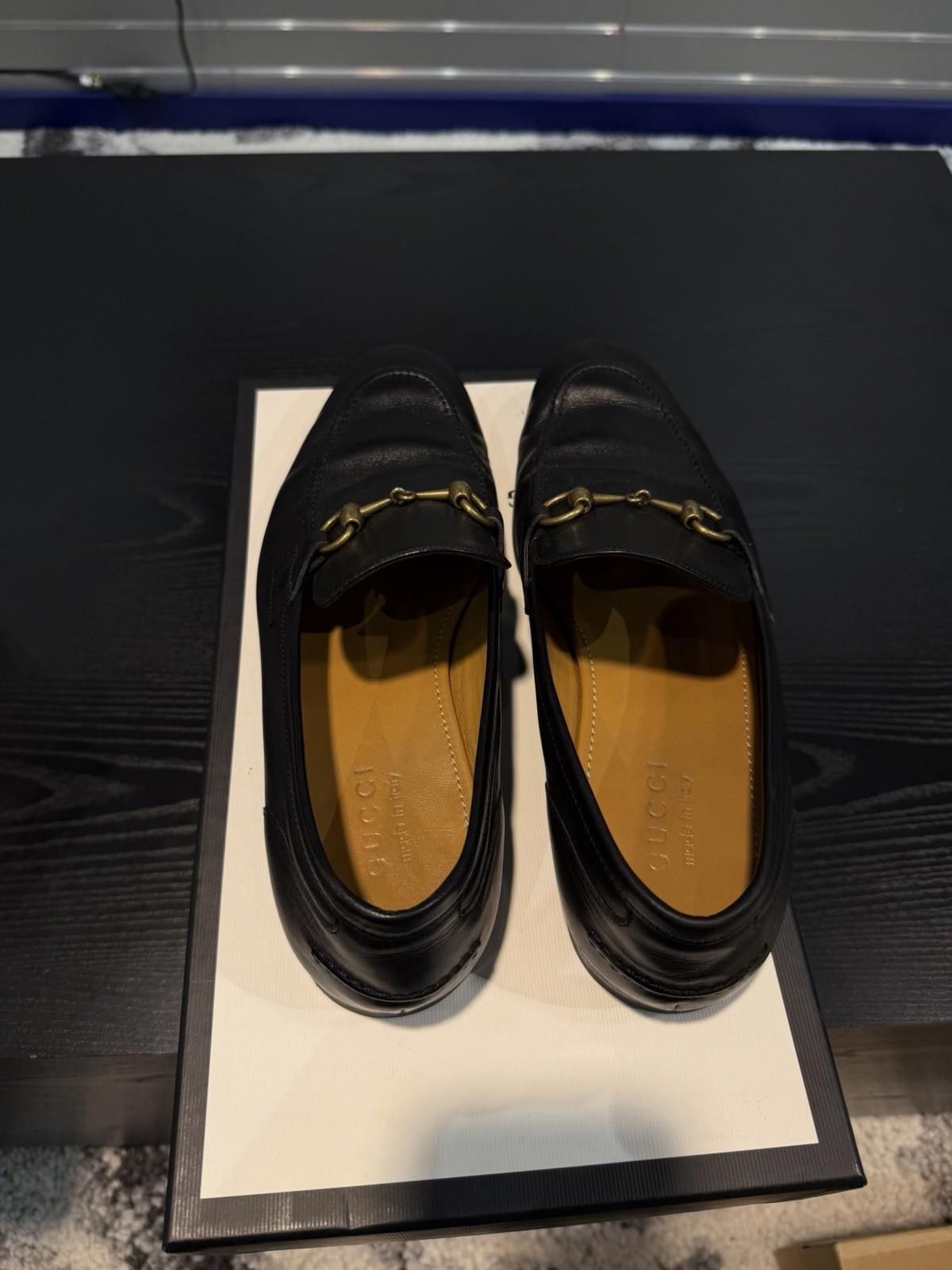 Gucci Men’s Gucci Black Horsebit Loafers Size 8.5G/9US $950 Retail Size US 9 / EU 42 - 4 Thumbnail