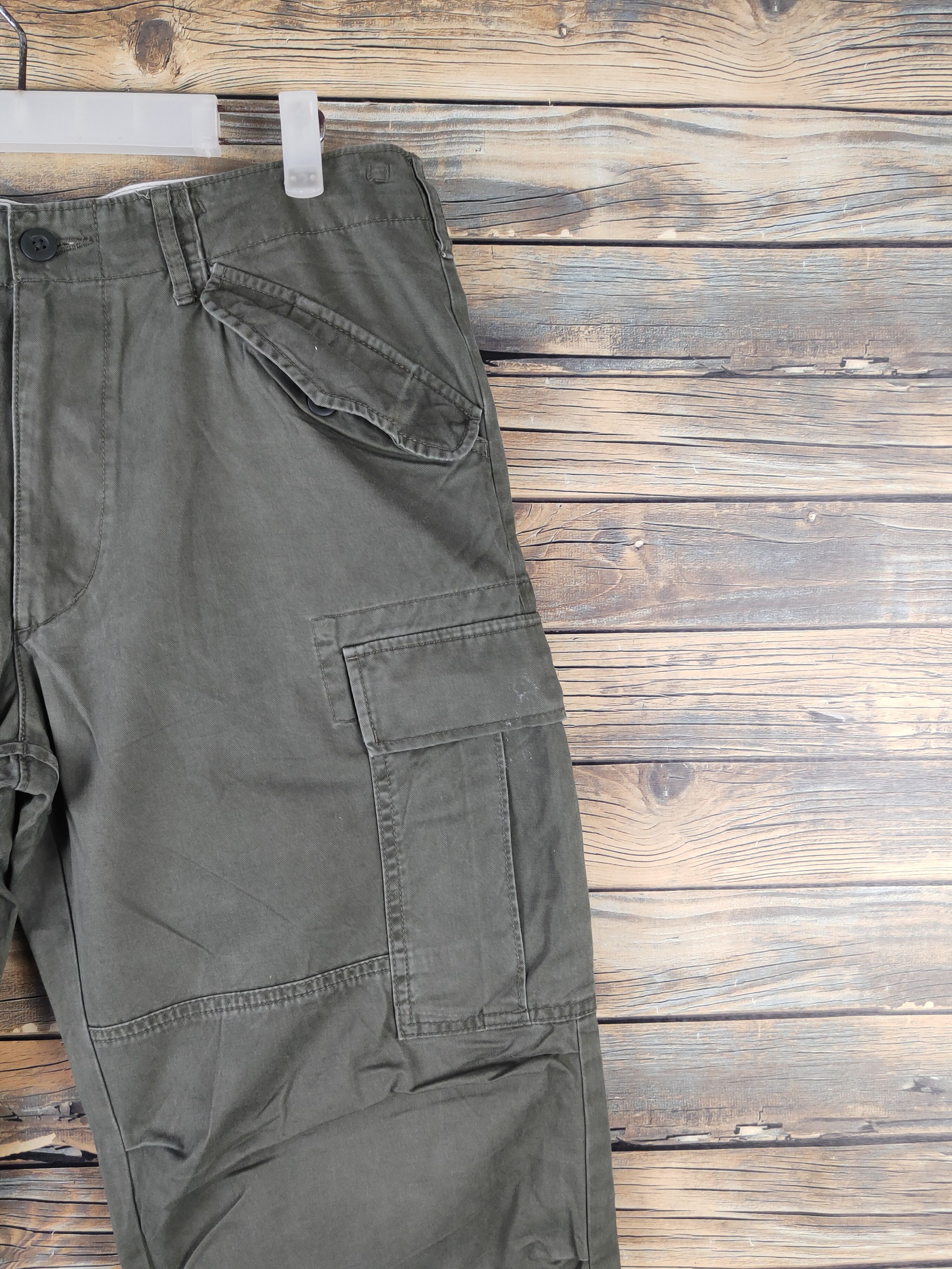 Japanese Brand DL Uniqlo Dark Olive Multipocket Cargo Pants #1943 Size US 32 / EU 48 - 5 Thumbnail