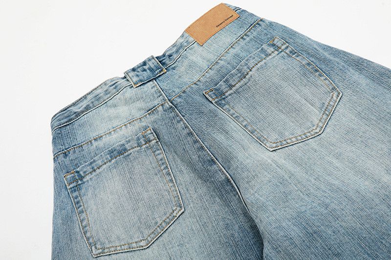Vintage Men's American Distressed Patchwork Loose Curved-Leg Jeans Size US 34 / EU 50 - 5 Thumbnail