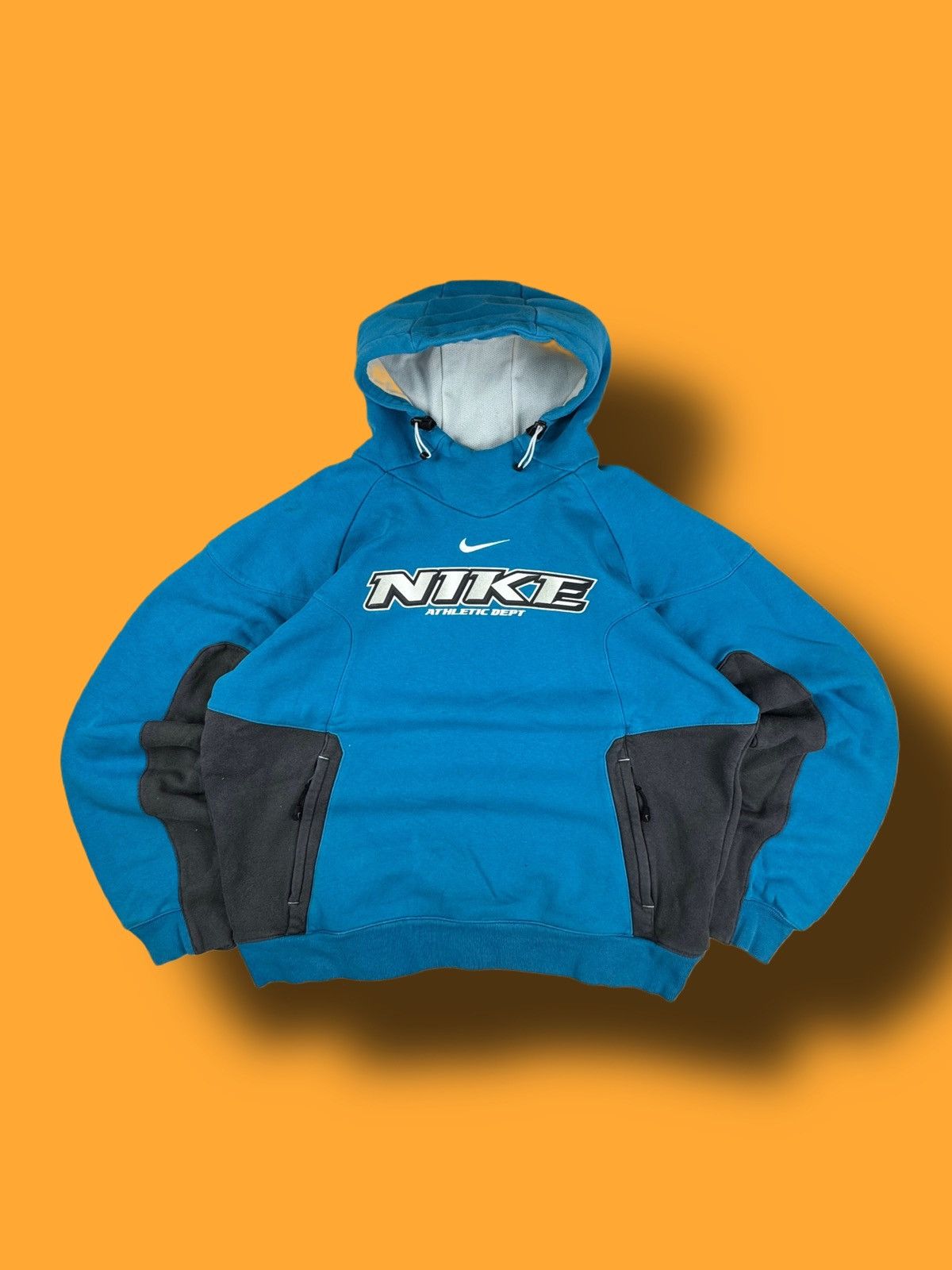 Nike × Vintage NIKE VINTAGE CENTER LOGO OVERSIZE BOXY HOODIE Size US M / EU 48-50 / 2 - 1 Thumbnail