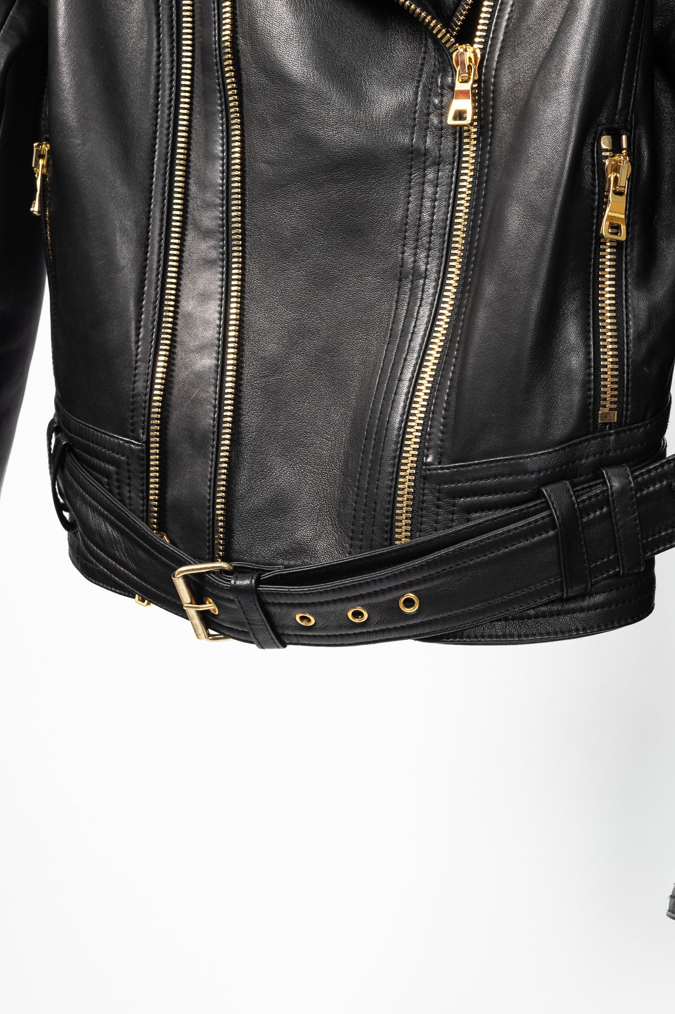 Balmain Balmain Black Lambskin-Leather Quilted Biker Jacket Size M / US 6-8 / IT 42-44 - 8 Thumbnail