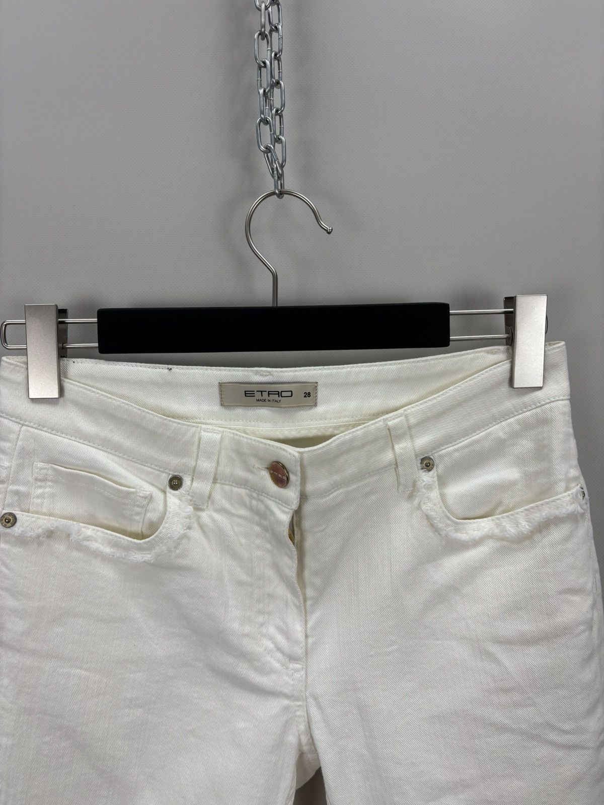 Etro Womens jeans ETRO Milano Size 28 Color White Size 27" / US 4 / IT 40 - 4 Thumbnail