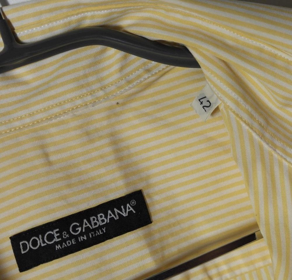 Dolce & Gabbana Share Dolce & Gabbana Womens Striped Shirt Sz 42 Yellow Size M / US 6-8 / IT 42-44 - 7 Thumbnail