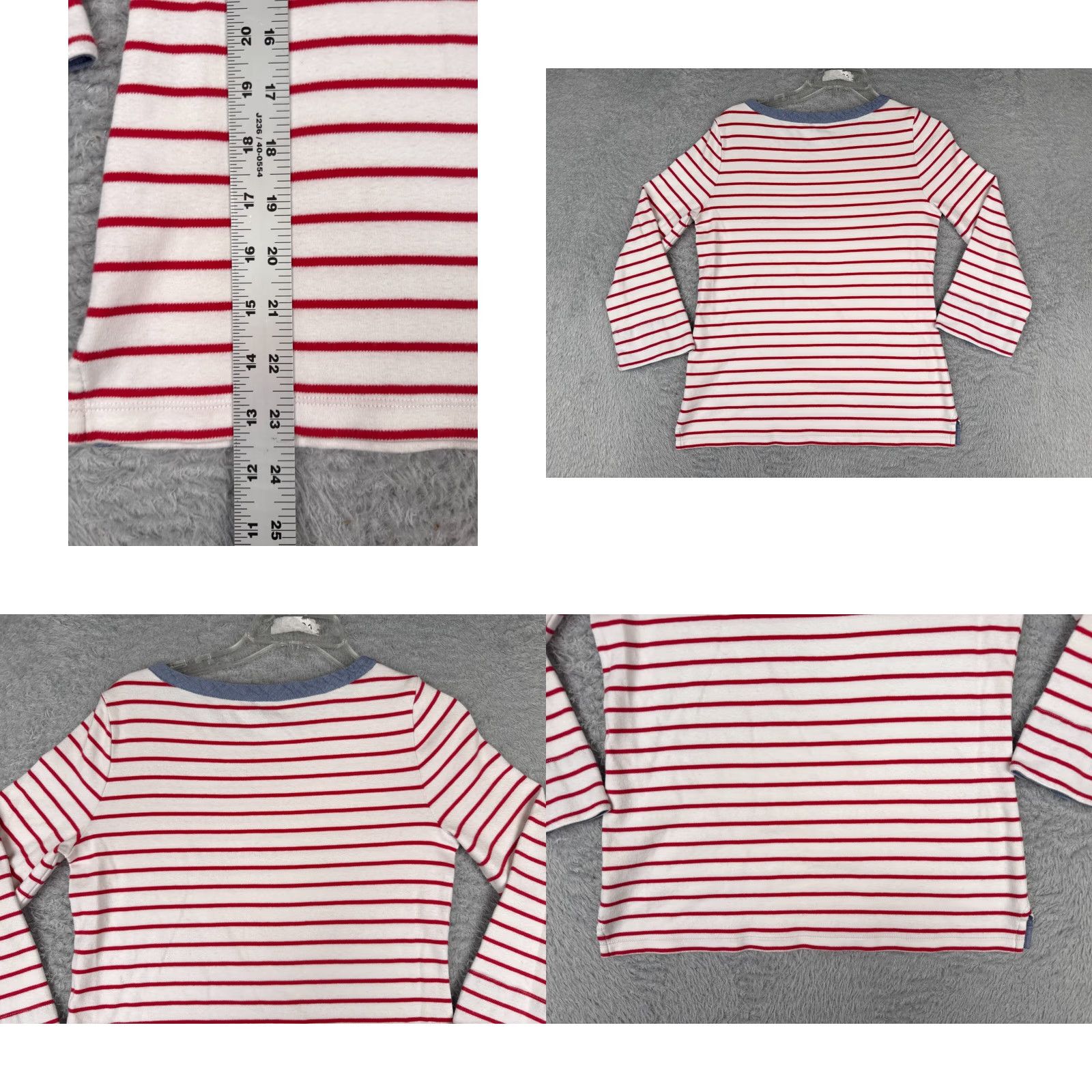 Nautica VINTAGE Nautica Shirt Women S Red Striped 3/4 Sleeve Round Neck 100% Cotton Size S / US 4 / IT 40 - 9 Thumbnail