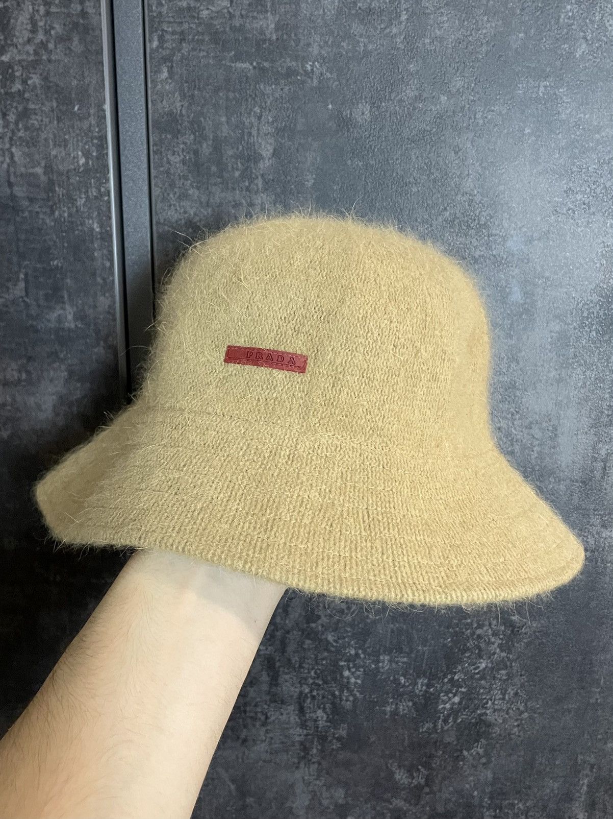 PRADA logo appliqued wool felt bucket hat M Prada Wool Bucket Hat | Grailed main image 3