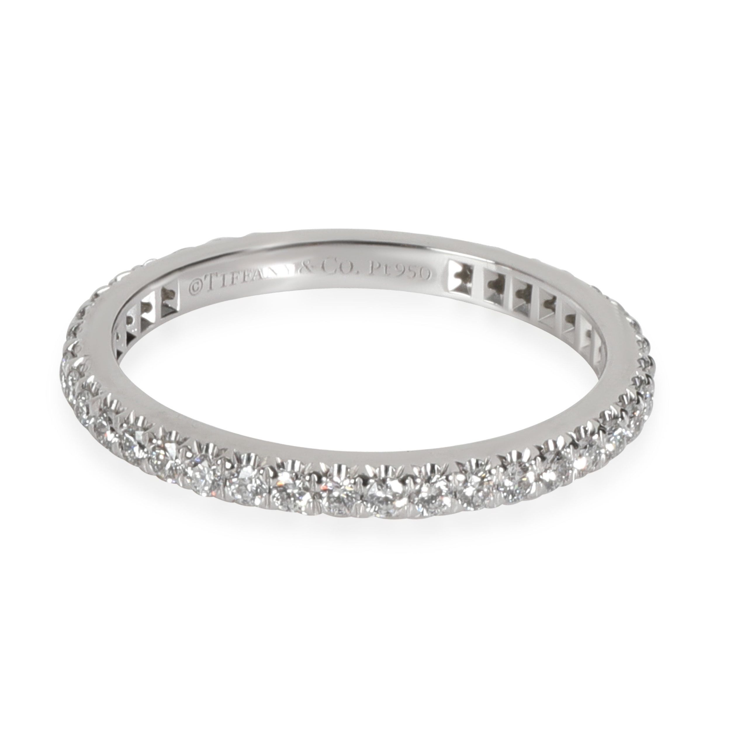 image of Tiffany Co Tiffany & Co. Soleste Diamond Eternity Band In Platinum 0.34 Ctw in Silver, Women's