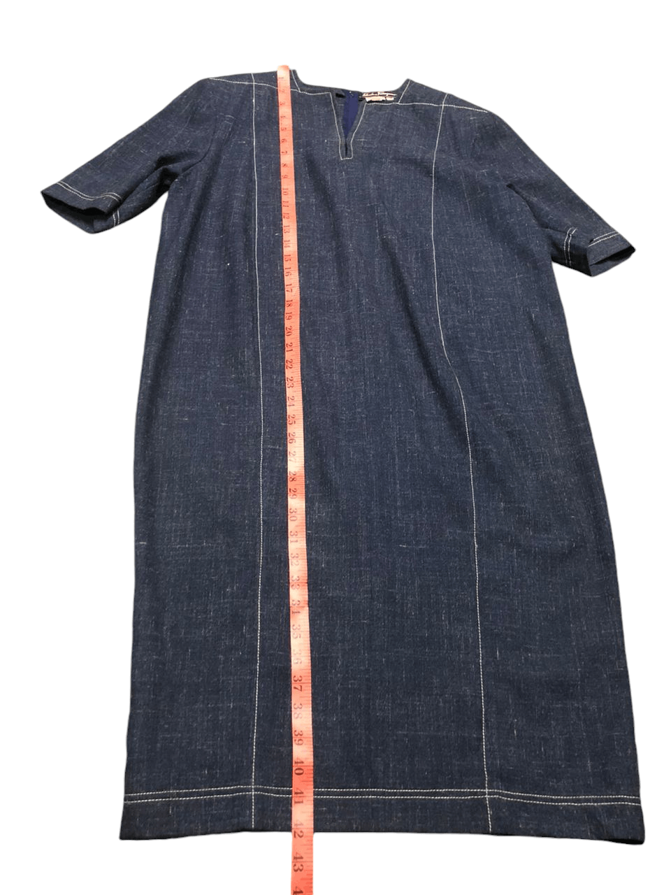 Salvatore Ferragamo × Vintage Vintage Salvatore Ferragamo Wool Dress Short Sleeve Size XL / US 12-14 / IT 48-50 - 16 Thumbnail