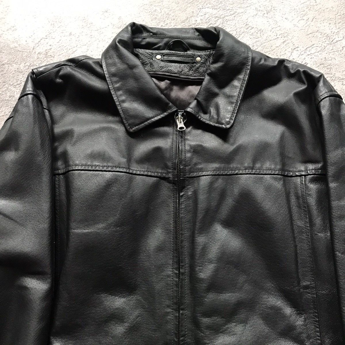 Genuine Leather Vintage Y2K Black Leather Jacket Streetwear Grunge 90s L Size US L / EU 52-54 / 3 - 2 Thumbnail