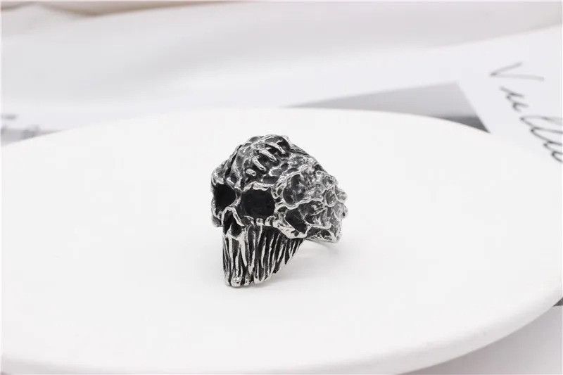 Jewelry Skull Mummy Titanium Steel Ring Size ONE SIZE - 3 Thumbnail
