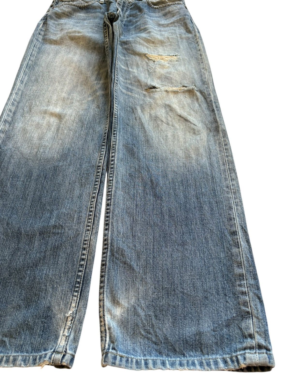 Levi's Vintage 90s Levis 502 Mud Wash Ripped Loose Baggy Jeans Size US 30 / EU 46 - 7 Thumbnail