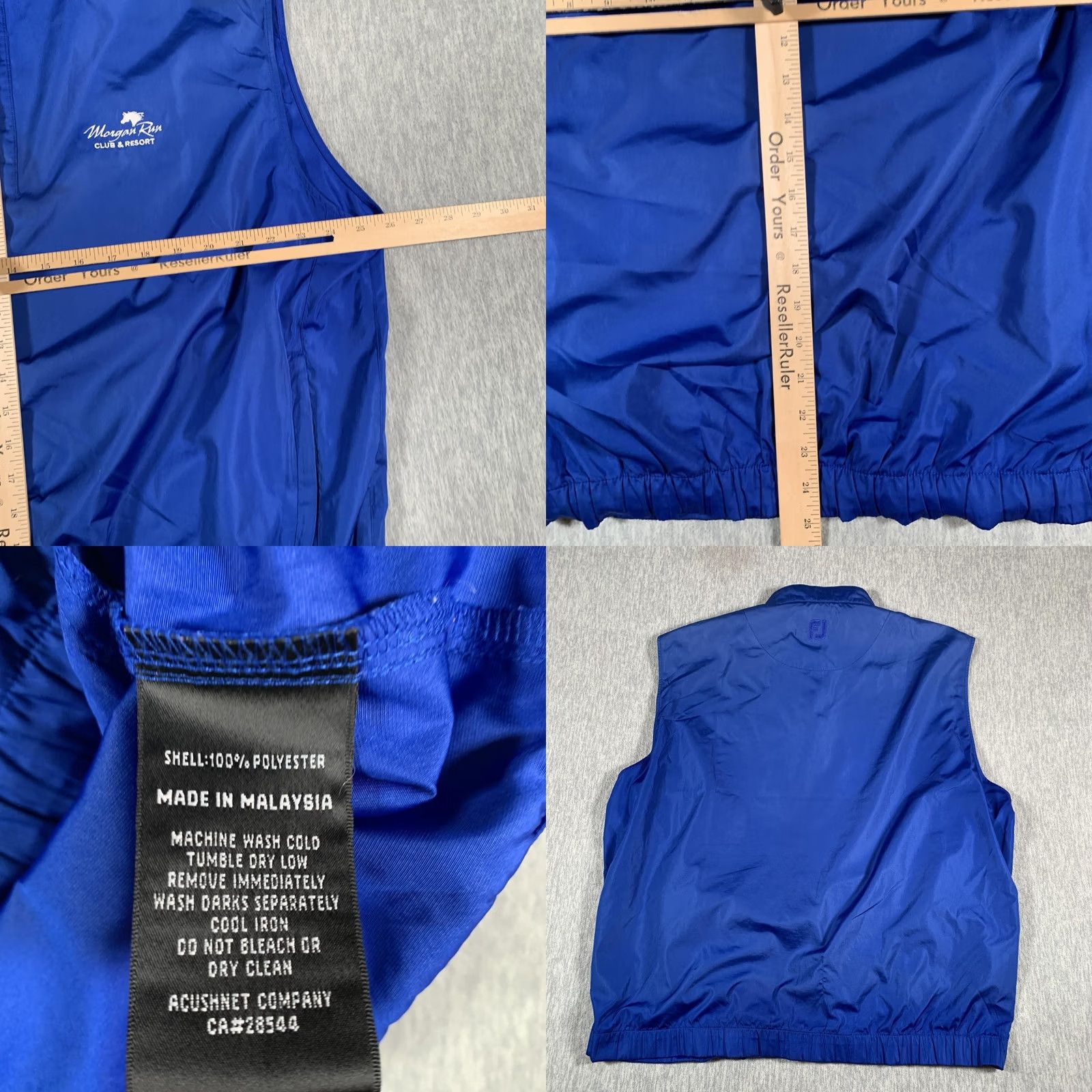 Footjoy FootJoy Vest Mens L Blue Morgan Run Club & Resort Windbreaker Pullover Quarter Zip Pockets Golf Size US L / EU 52-54 / 3 - 8 Thumbnail