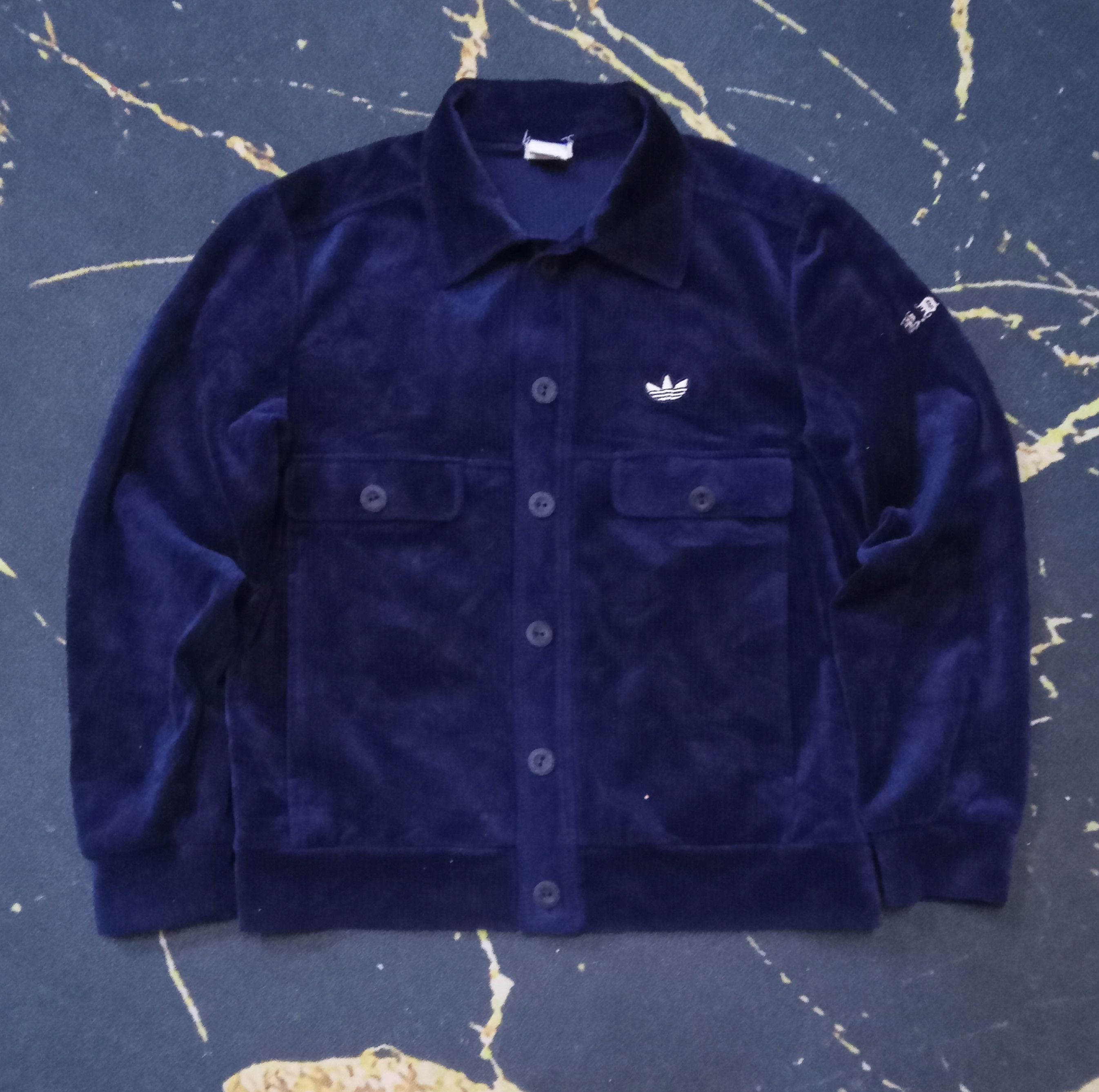 Adidas 80s Adidas Corduroy Velvet Rare Jacket Size US L / EU 52-54 / 3 - 1 Thumbnail