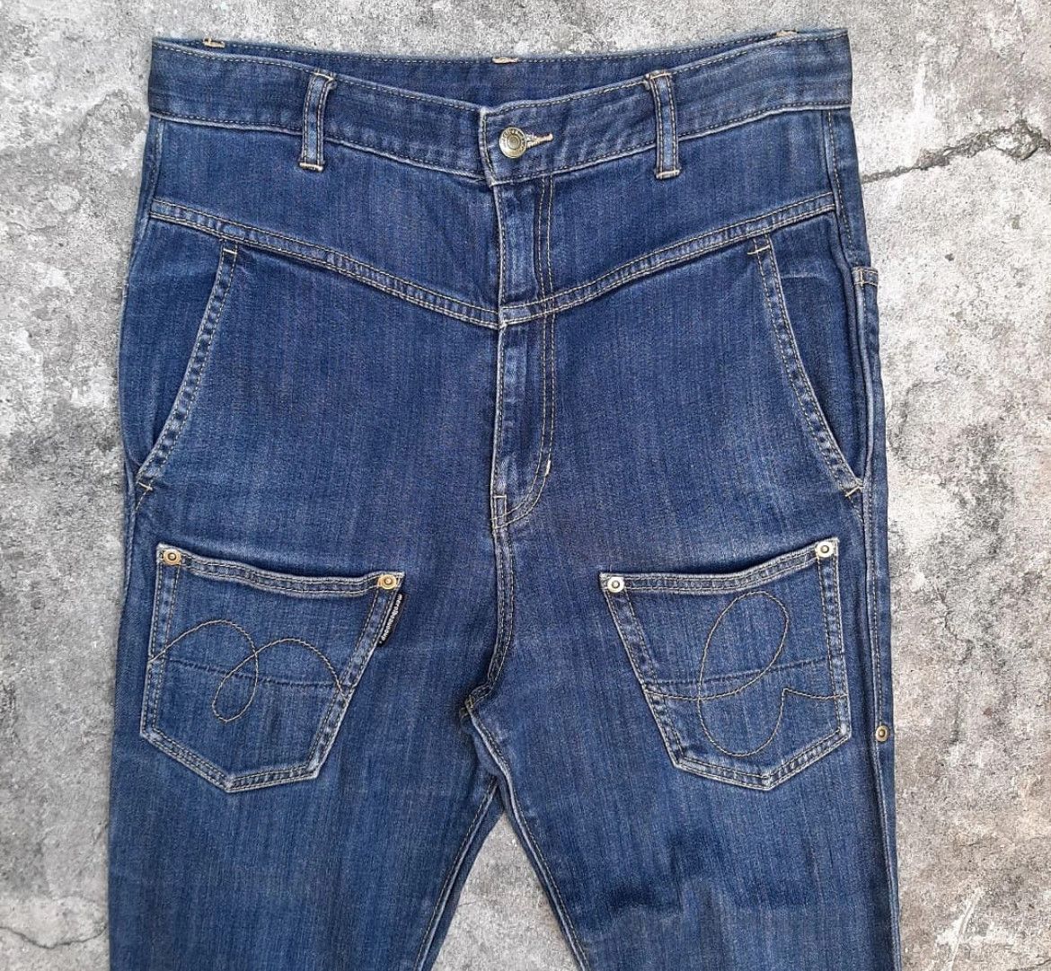 Issey Miyake 2000s Mercibeaucoup Drop Crotch Jeans Pants y2k Size US 30 / EU 46 - 4 Thumbnail
