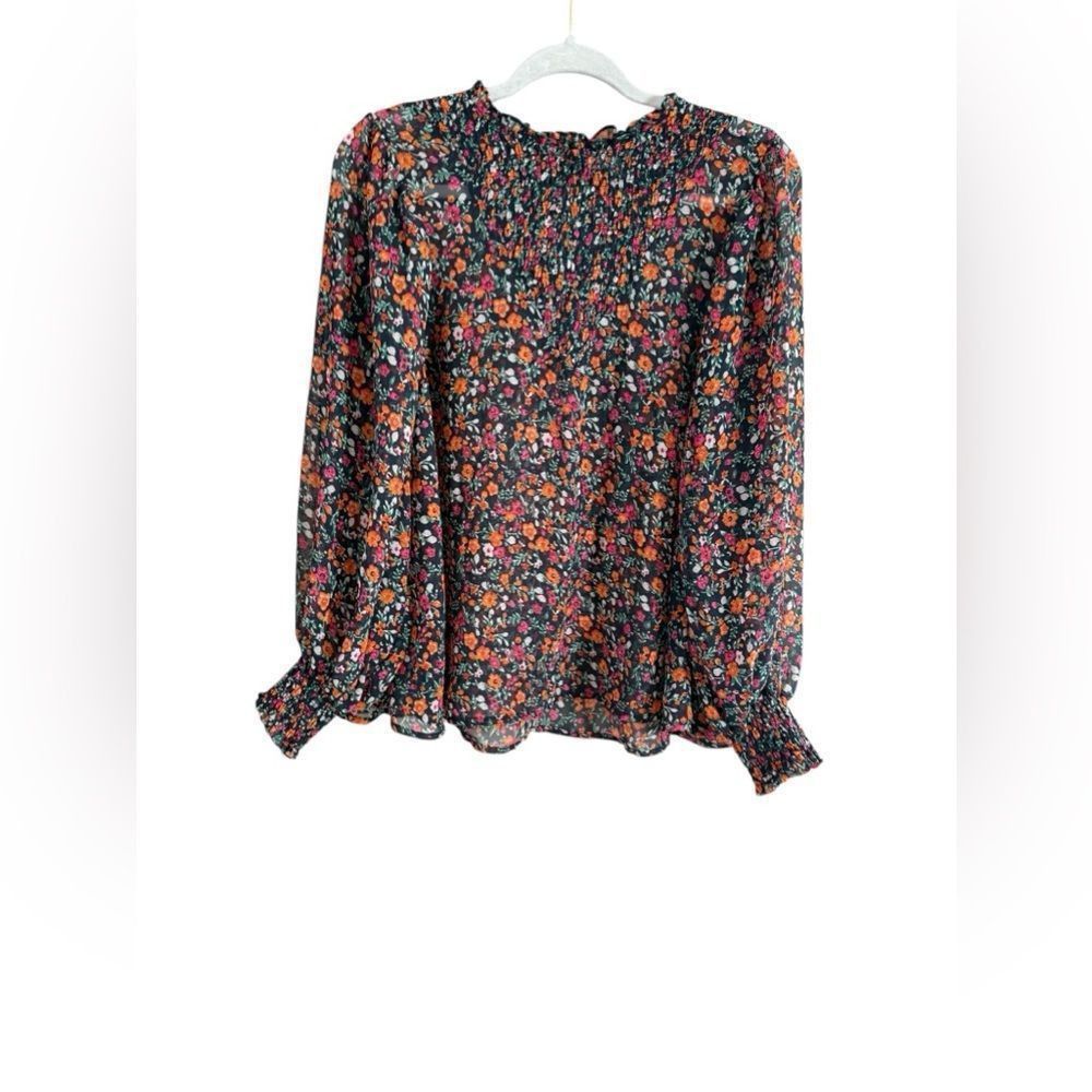 Topshop Top shop size 4 long sleeve multicolor blouse Size S / US 4 / IT 40 - 1 Thumbnail