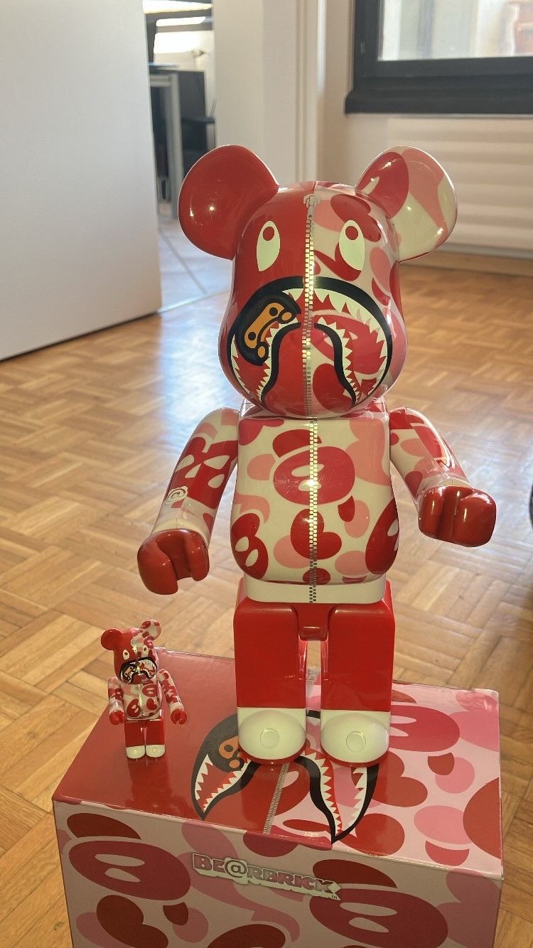 Bape × Medicom Bearbrick BABY MILO CAMO SHARK BE@RBRICK 100% & 400% |  Grailed