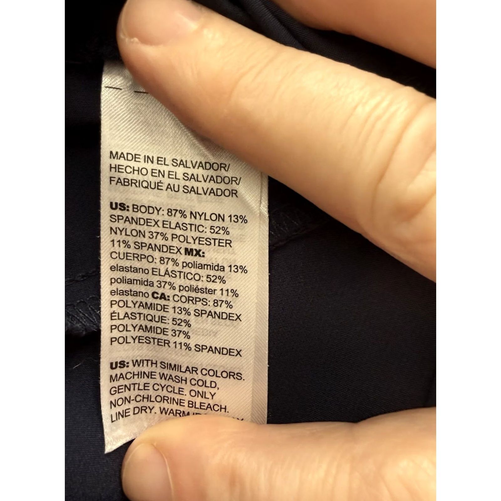 Vintage Chico's Women's Dress Pants Navy Blue Workwear Size 10 Reg Slimming Pockets Stretch Flat Front Size 32" / US 10 / IT 46 - 7 Thumbnail