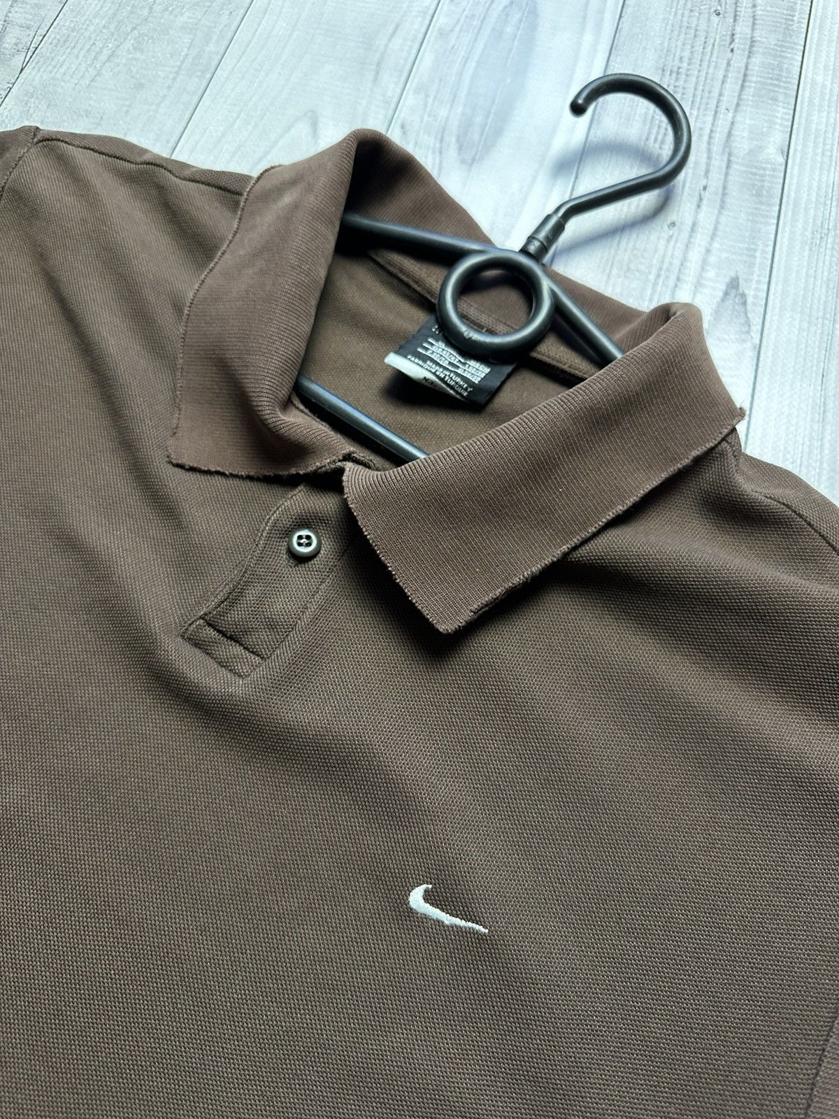 Nike × Vintage Vintage Nike brown polo logo distressed rare size M Size US M / EU 48-50 / 2 - 4 Thumbnail