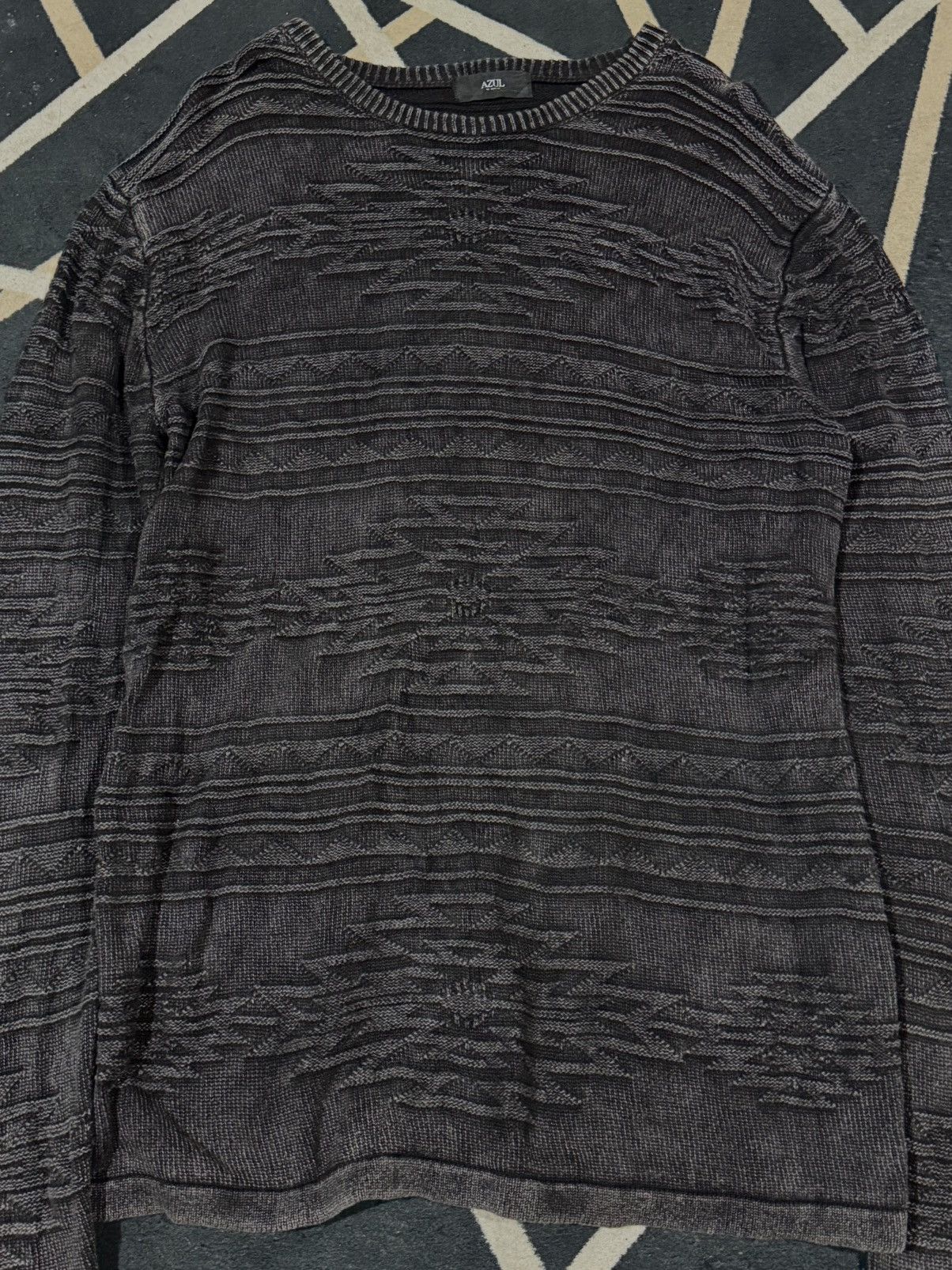 Le Grande Bleu (L.G.B.) Navajo Knit Sweaters Moussy Black Washed Archive Styled Size US L / EU 52-54 / 3 - 3 Thumbnail