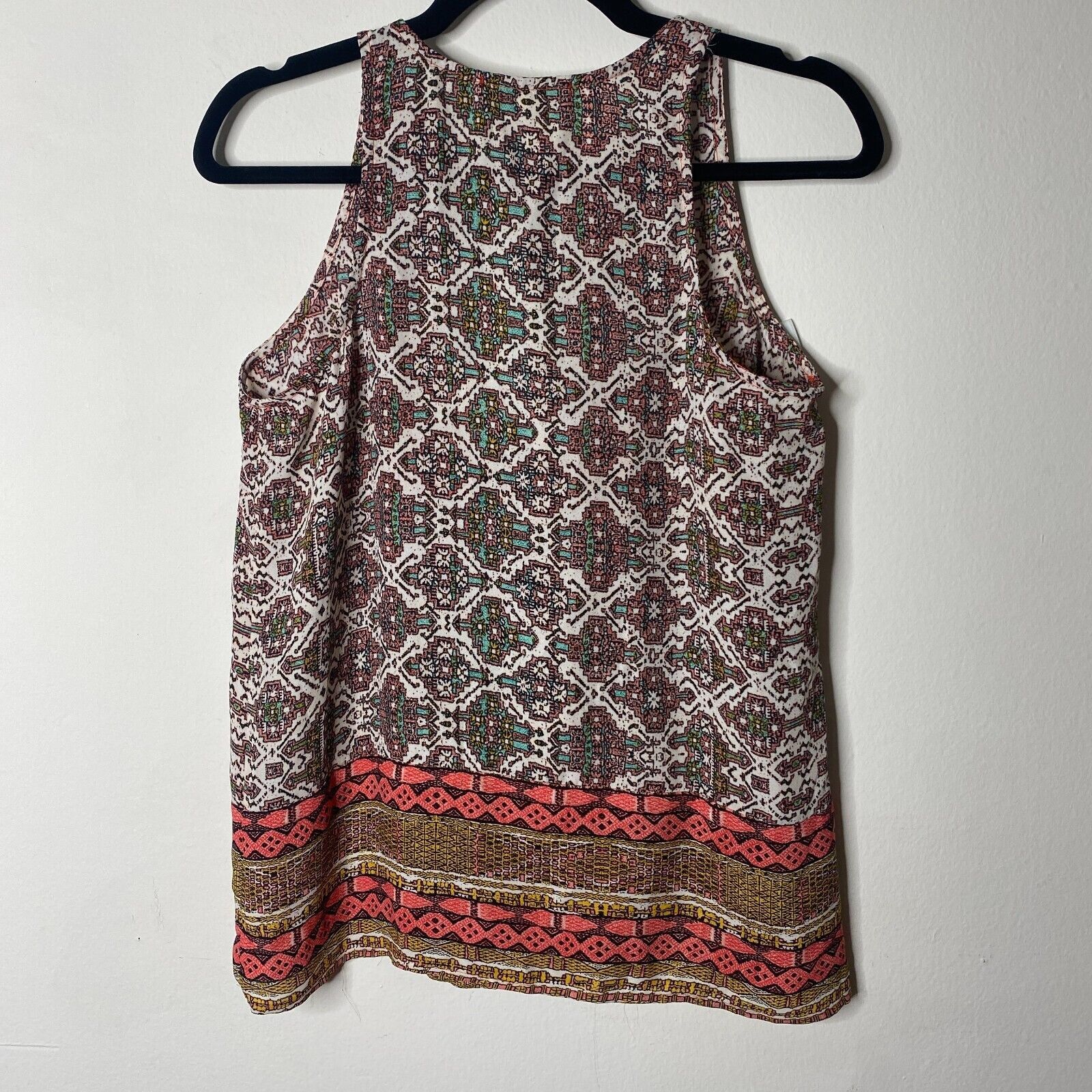 Other Braeve Brown Peach Multi Aztec Front Tie Sleeveless Tank XS Size XS / US 0-2 / IT 36-38 - 2 Thumbnail