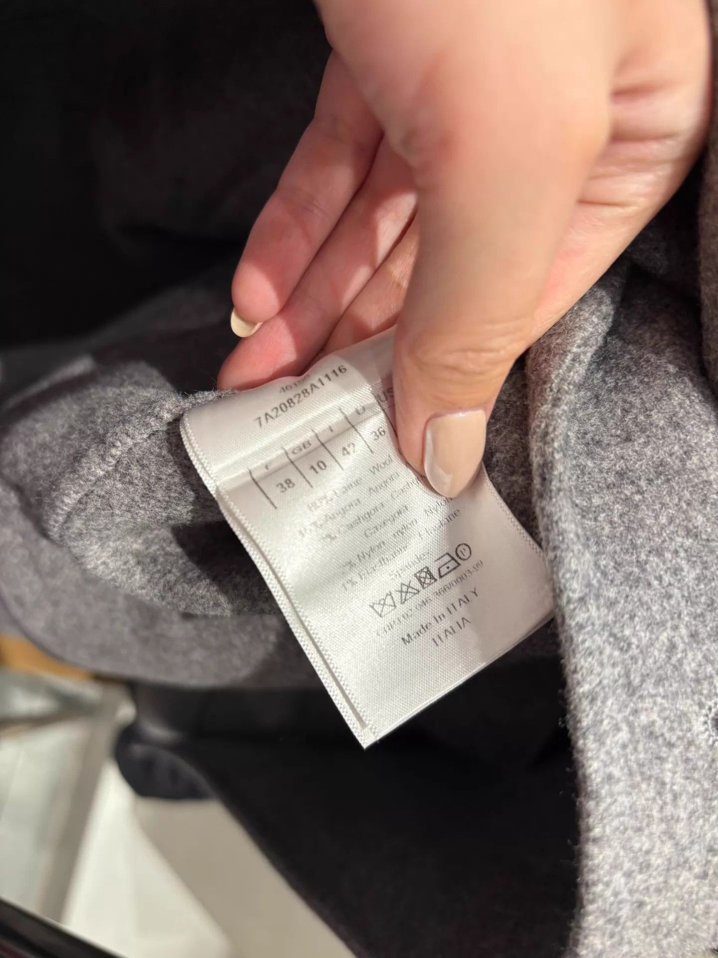 Dior Dior Light Gray Cinched Wool Rabbit Midi Deadstock 38 Size S / US 4 / IT 40 - 7 Thumbnail