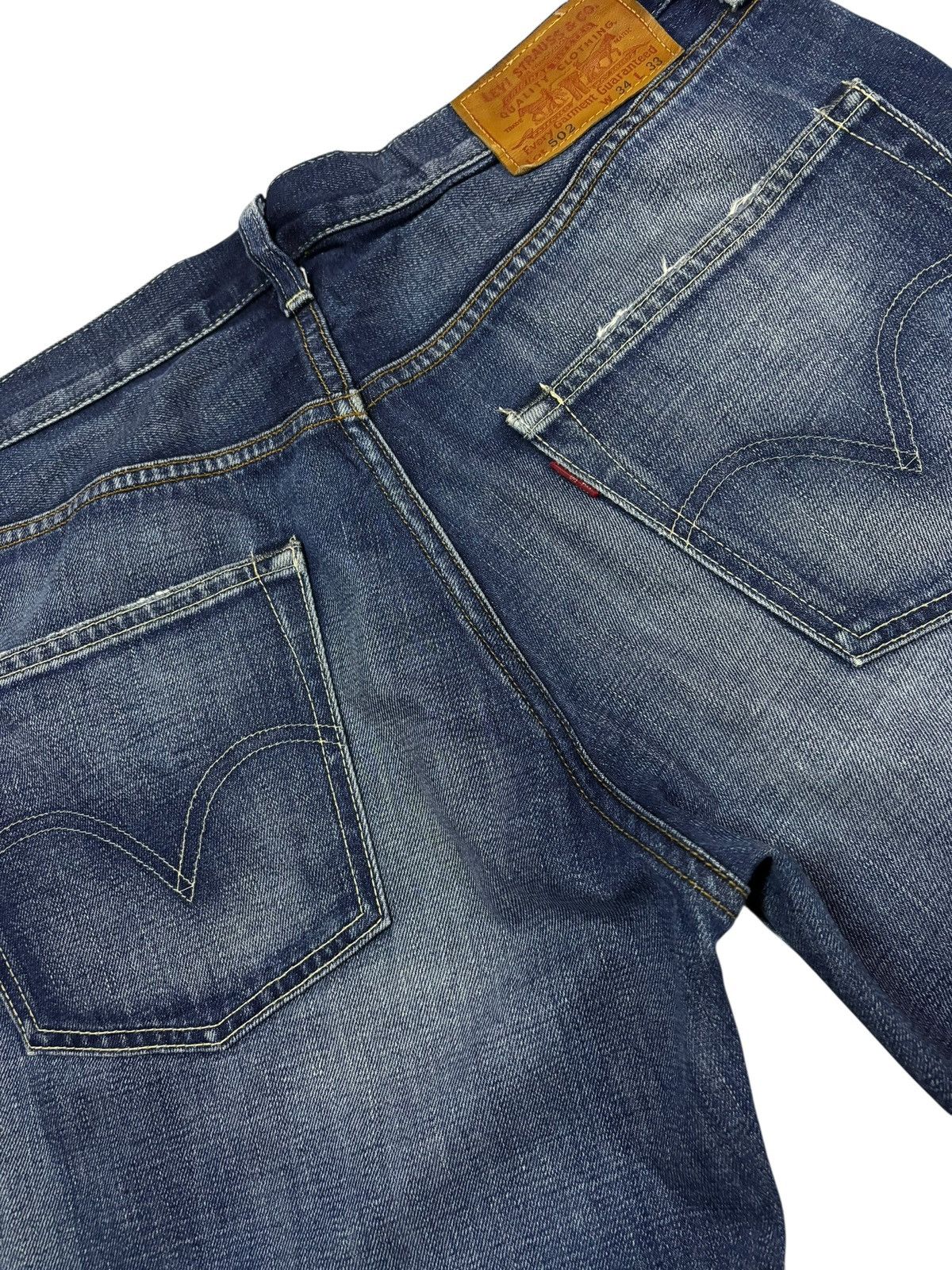 Levi's Vtg 90s Levis 502 Distressed Jeans Size US 34 / EU 50 - 5 Thumbnail