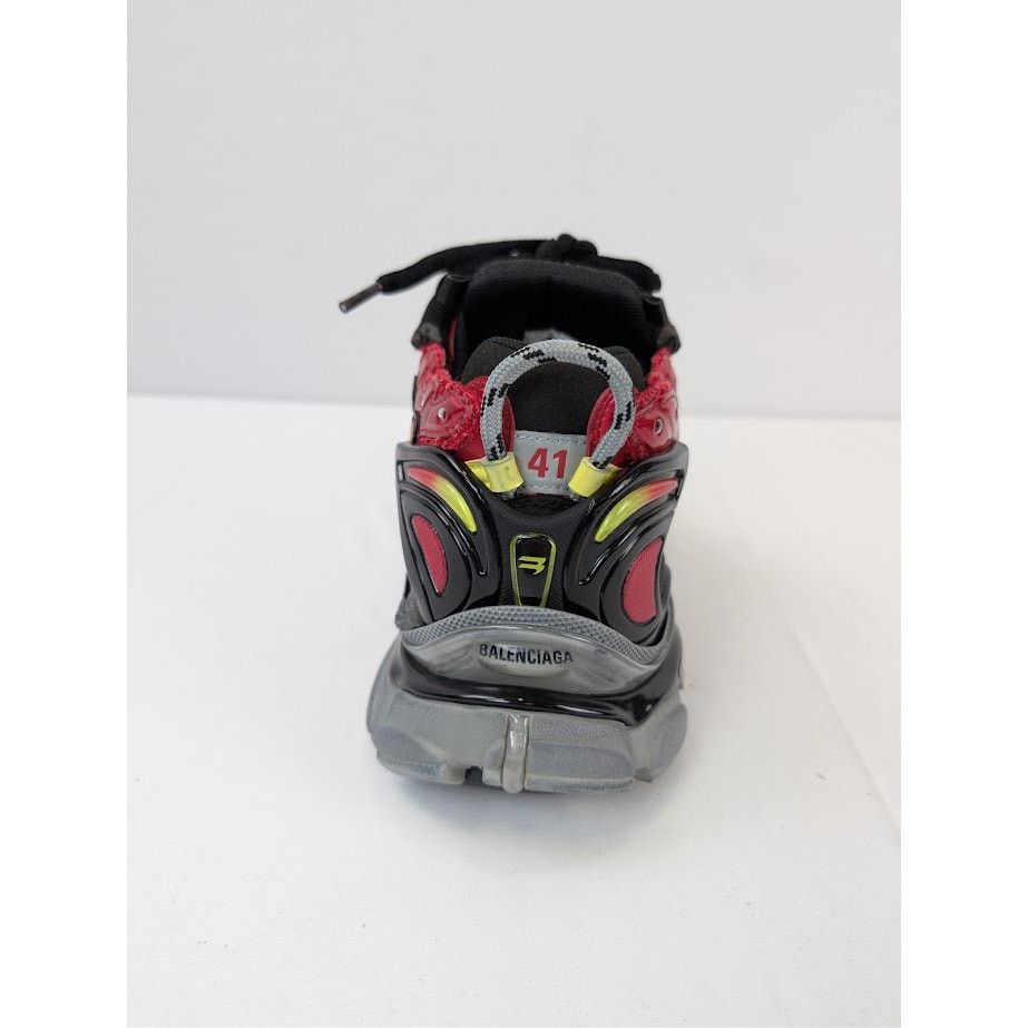 Balenciaga o1rshd1 Mesh Rubber Runner in Red/Yellow/Grey/Black Size US 8 / EU 41 - 17 Thumbnail