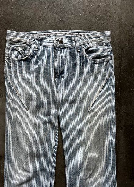Number (N)ine Number (N)ine 2007 Striped Washed Denim Jeans Size US 41 - 4 Thumbnail