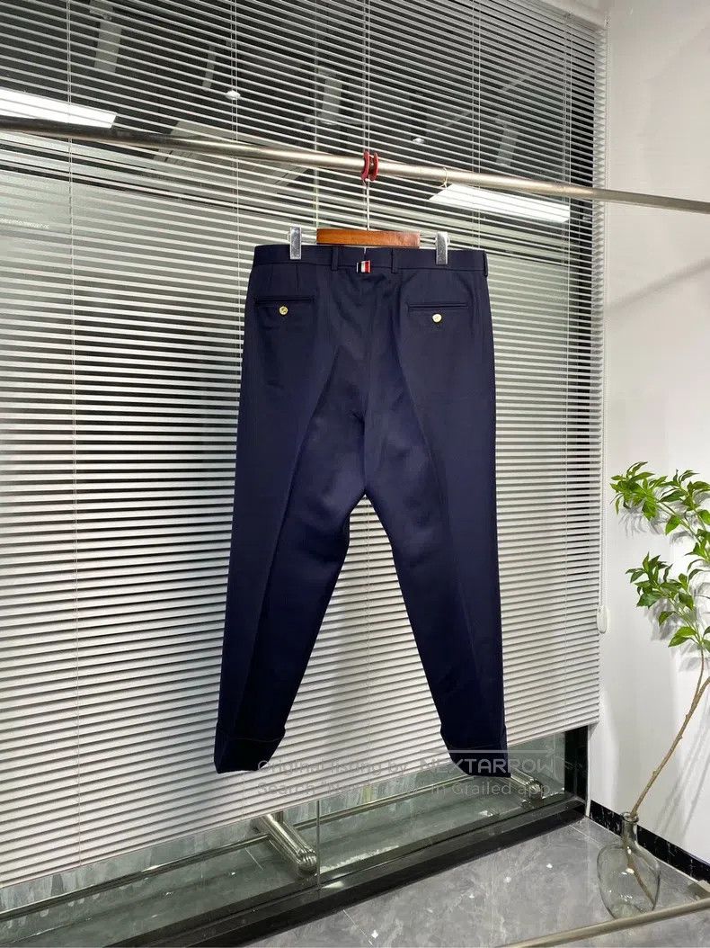 Thom Browne Thom Browne size 5 Navy Wool Casual Trousers Size US 29 - 2 Thumbnail