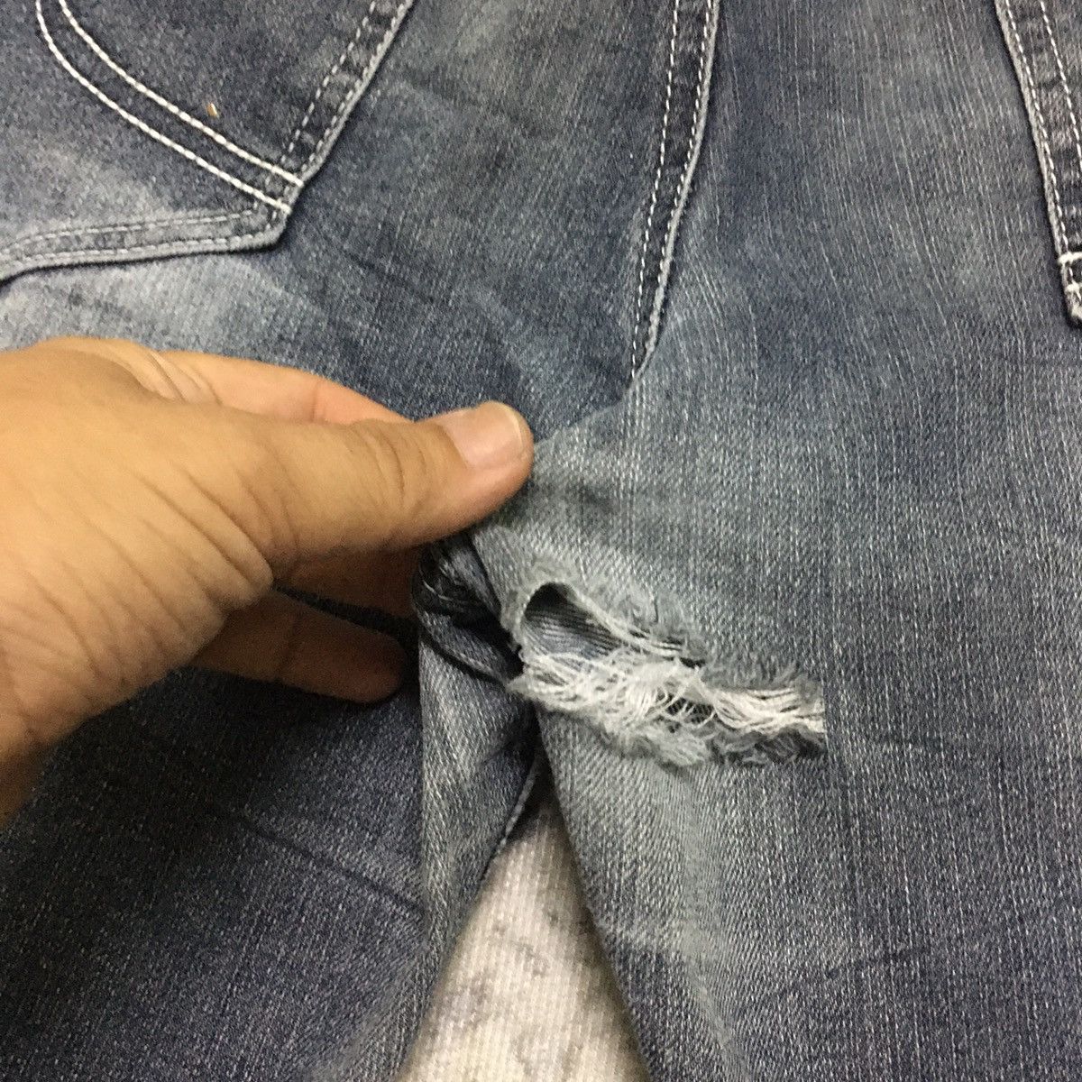 If Six Was Nine × Japanese Brand × semanticdesign Rare Semantic Design Distressed Denim Size US 30 / EU 46 - 8 Thumbnail