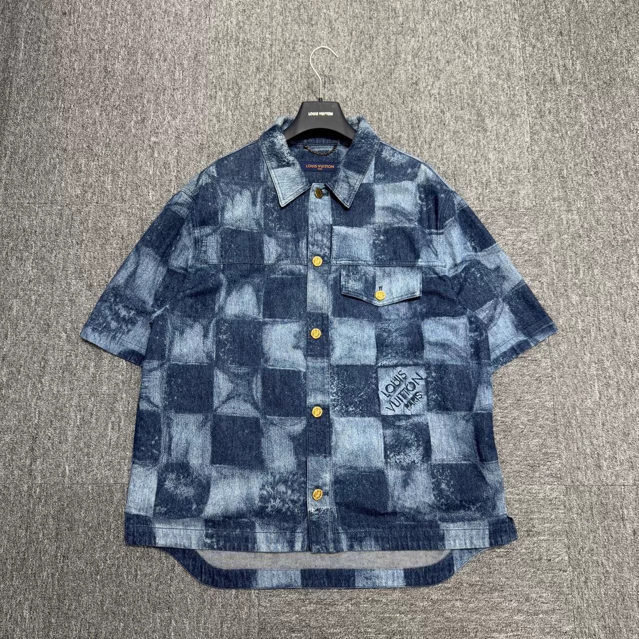 Louis Vuitton louis vuitton checkered denim short sleeve shirt Size US XXL / EU 58 / 5 - 1 Thumbnail