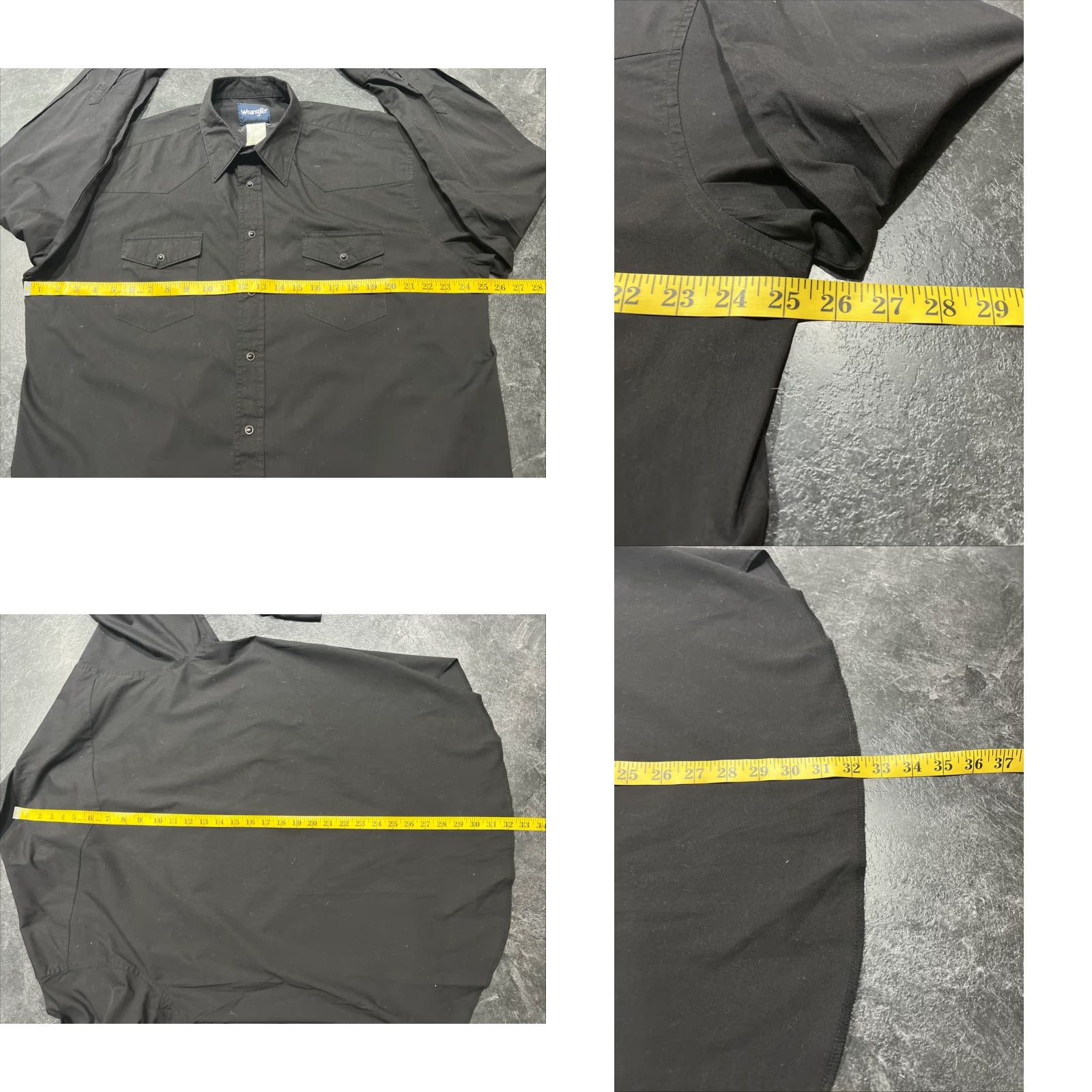 Wrangler VINTAGE Wrangler Pearl Snap Mens XL Rodeo Western Black Long Sleeve Shirt Size US XL / EU 56 / 4 - 8 Thumbnail