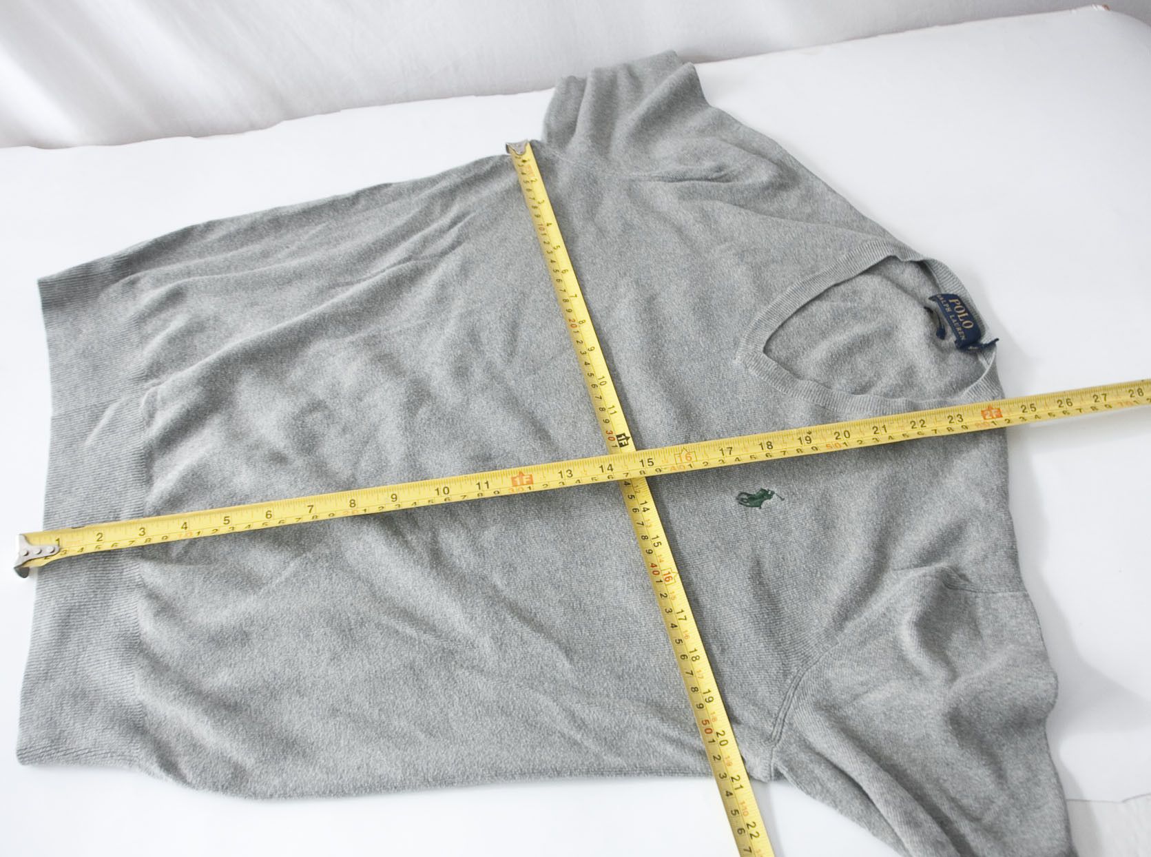 Polo Ralph Lauren Ralph Lauren Sweater V Neck Pima Cotton Size S Pale Gray Size US S / EU 44-46 / 1 - 4 Thumbnail