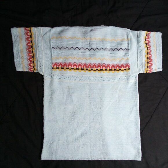 Other Vintage Knit Geometric Top T-Shirt Blouse Size XS / US 0-2 / IT 36-38 - 3 Thumbnail