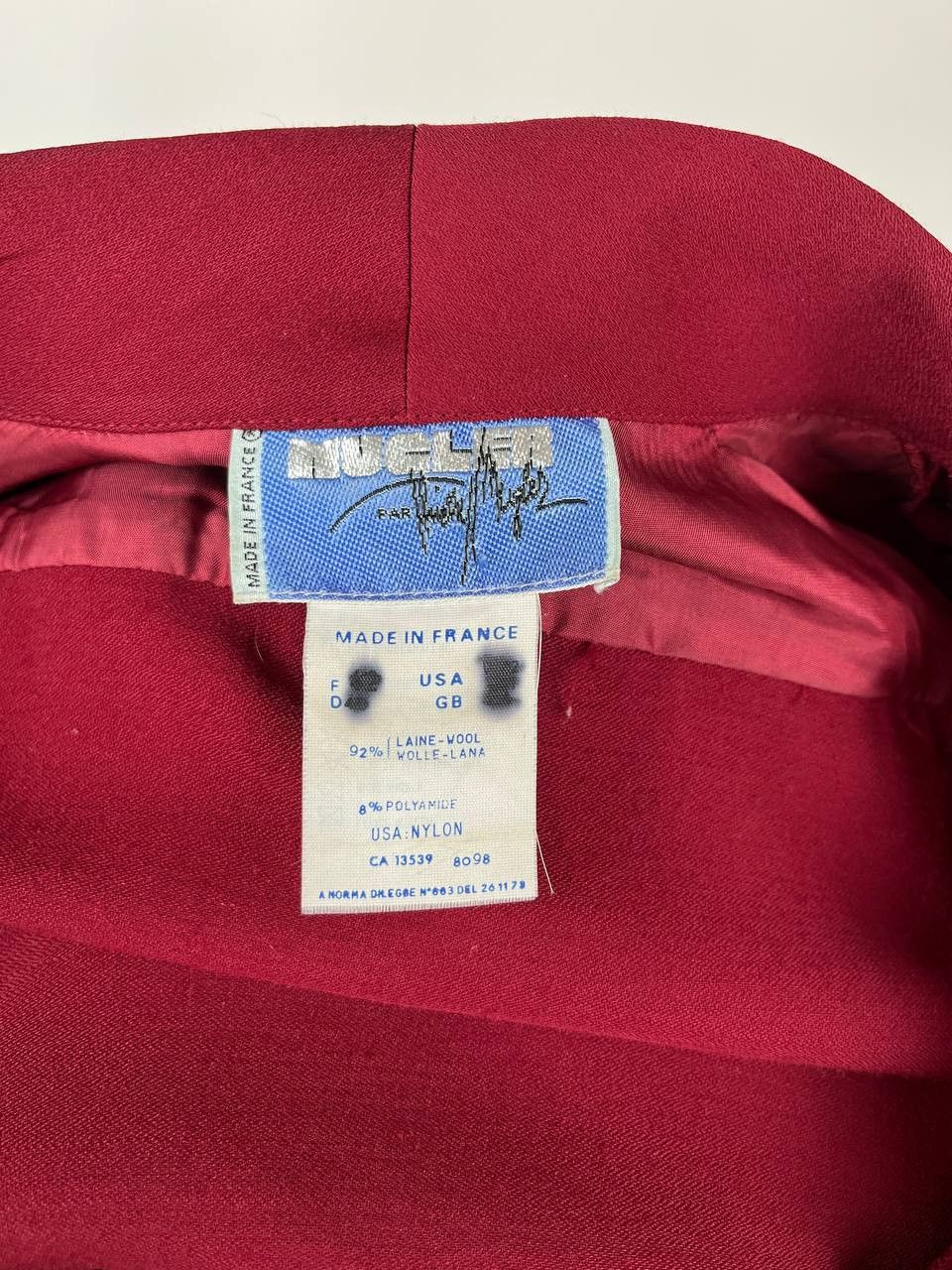 Thierry Mugler Archive Thierry Mugler Paris Burgundy Wool Blazer Dress Size M / US 6-8 / IT 42-44 - 25 Thumbnail
