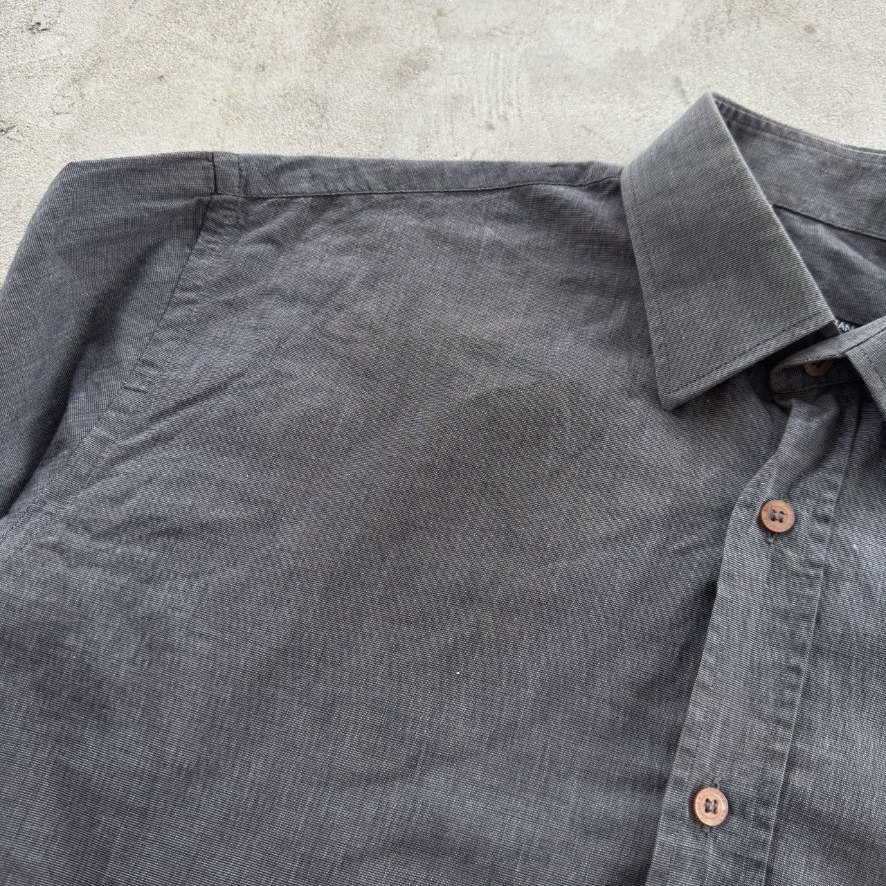Dolce & Gabbana Dolce & Gabbana Basic Grey Fine Stripe Button Shirt 15/40 Size US M / EU 48-50 / 2 - 5 Thumbnail