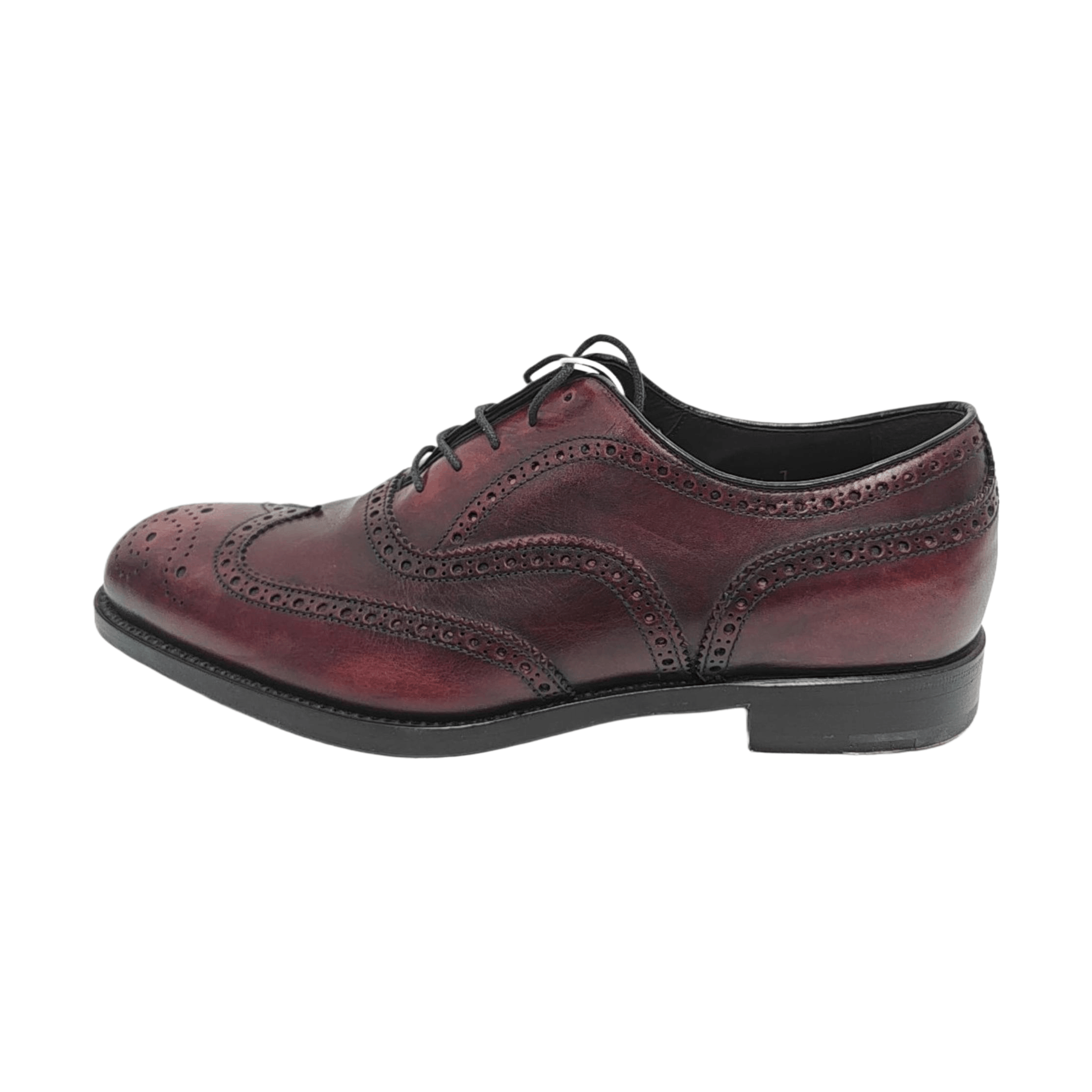 Prada Prada Burgundy Leather Wingtip Brogues Size 7 Size US 8 / EU 41 - 1 Thumbnail
