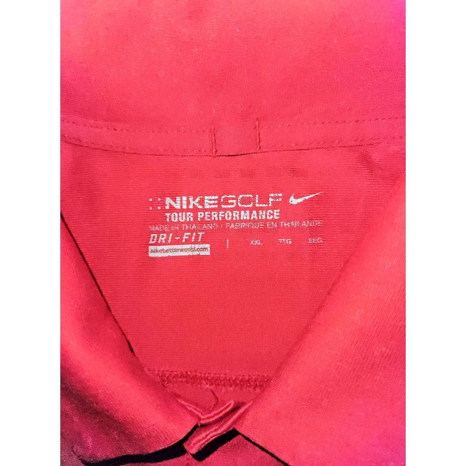 Nike Nike Golf Polo Shirt Mens 2XL Red Dri-FIT Tour Performance Athletic Lightweight Size US XXL / EU 58 / 5 - 3 Thumbnail