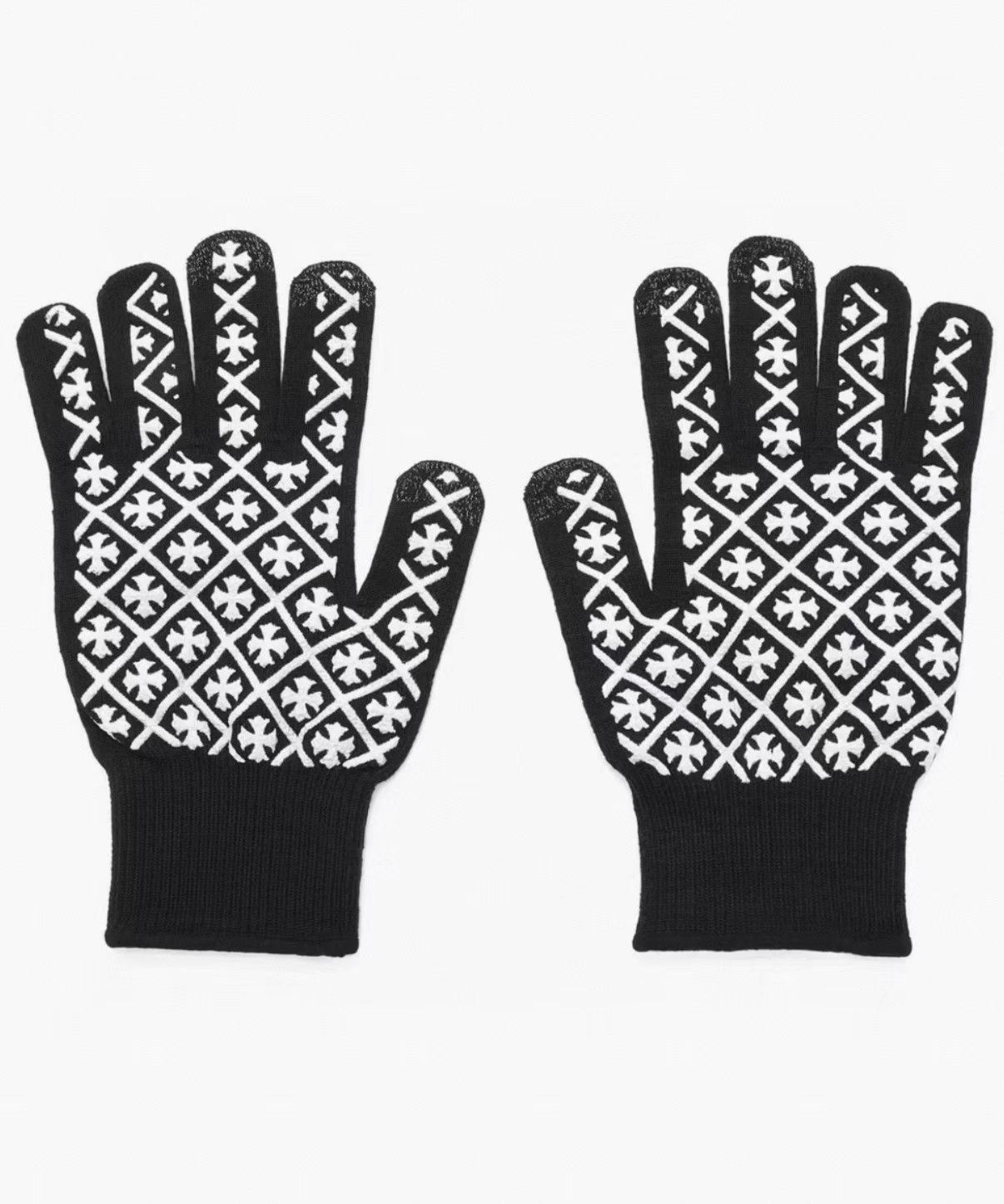 Chrome Hearts Chrome Hearts Black Cross Flower Anti-Slip Gloves CH518 K2 Size ONE SIZE - 6 Thumbnail