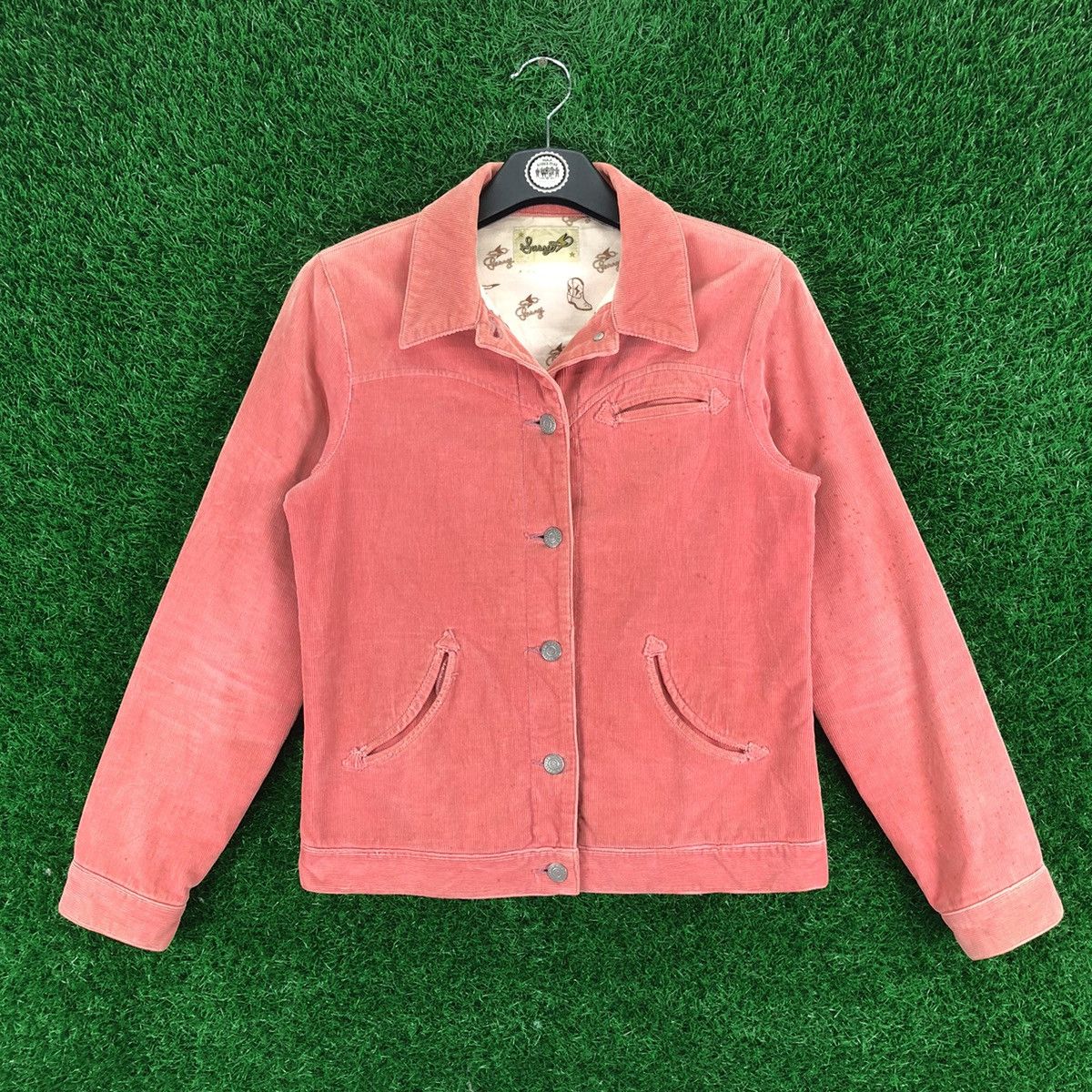 Cowboy Equipment Vintage 90's Corduroy Western Cowboy Jacket Smile Pocket Size US XS / EU 42 / 0 - 1 Thumbnail