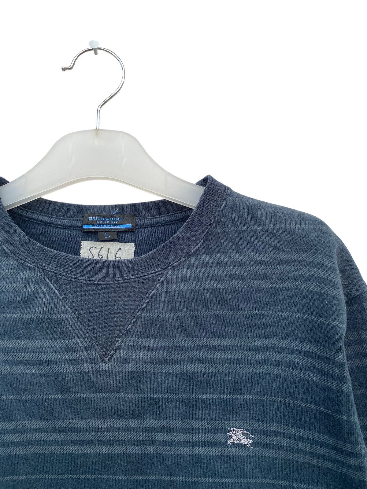 Burberry BURBERRY LONDON BLUE LABEL STRIPE SWEATSHIRT Size US L / EU 52-54 / 3 - 3 Thumbnail