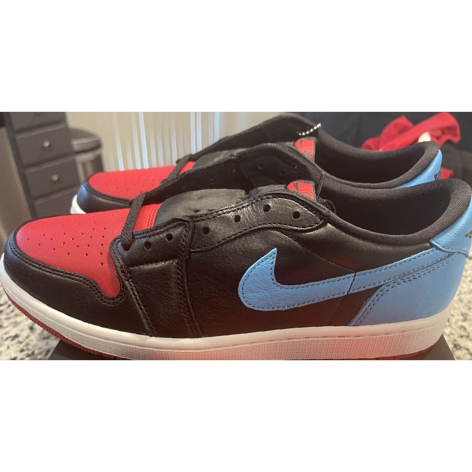 Jordan Brand Jordan 1 Retro Low Womens OG 'UNC to Chicago' 2023 Authentic Brand New Sz 11 Ladies Sneakers Size US 8.5 / IT 38.5 - 4 Thumbnail